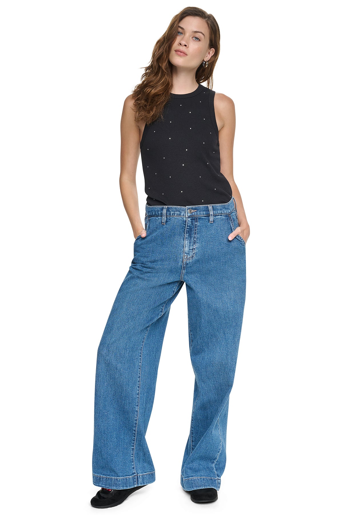 HIGH-RISE WIDE LEG TROUSER JEAN VIEW 2
