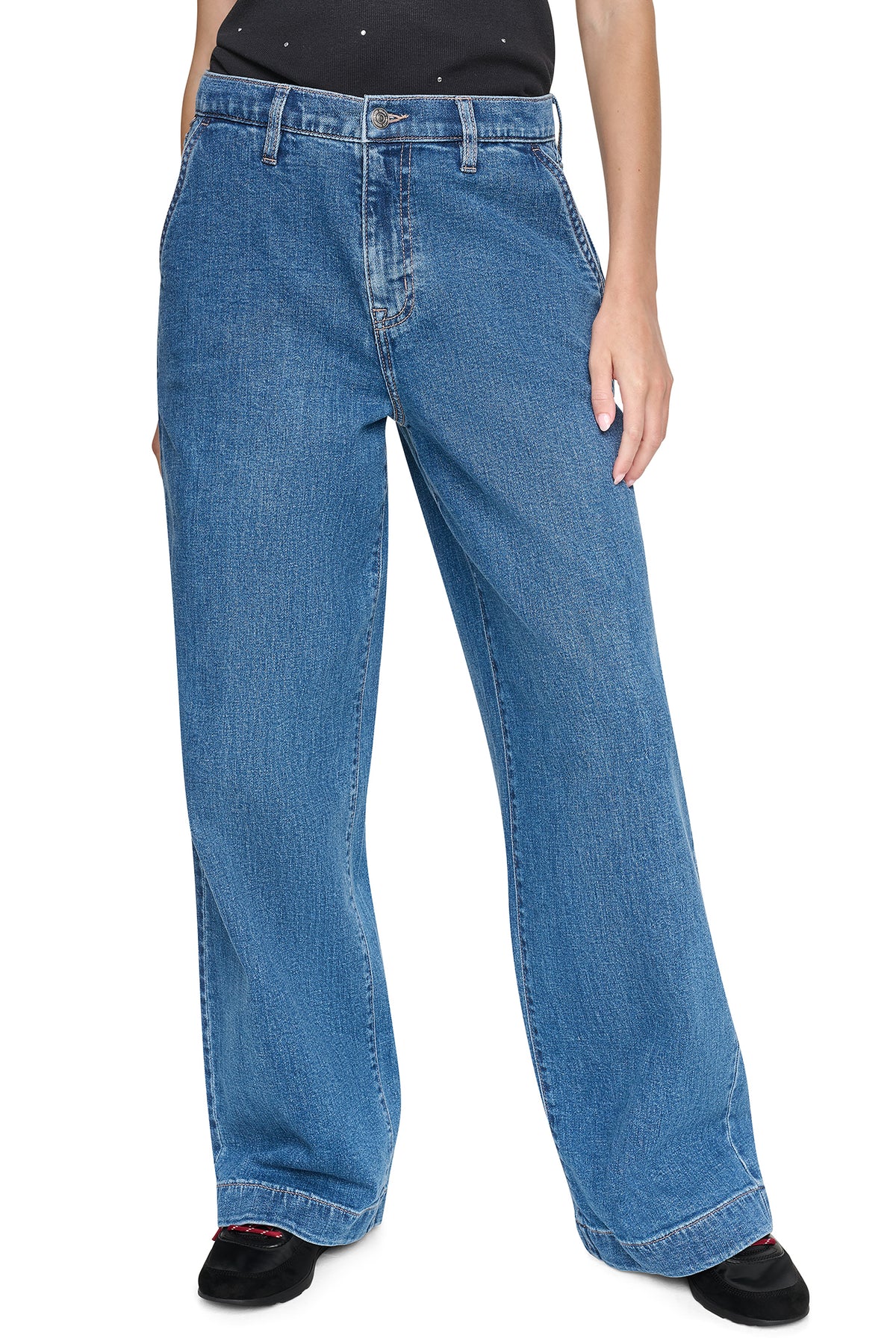 HIGH-RISE WIDE LEG TROUSER JEAN View 2 | All Products