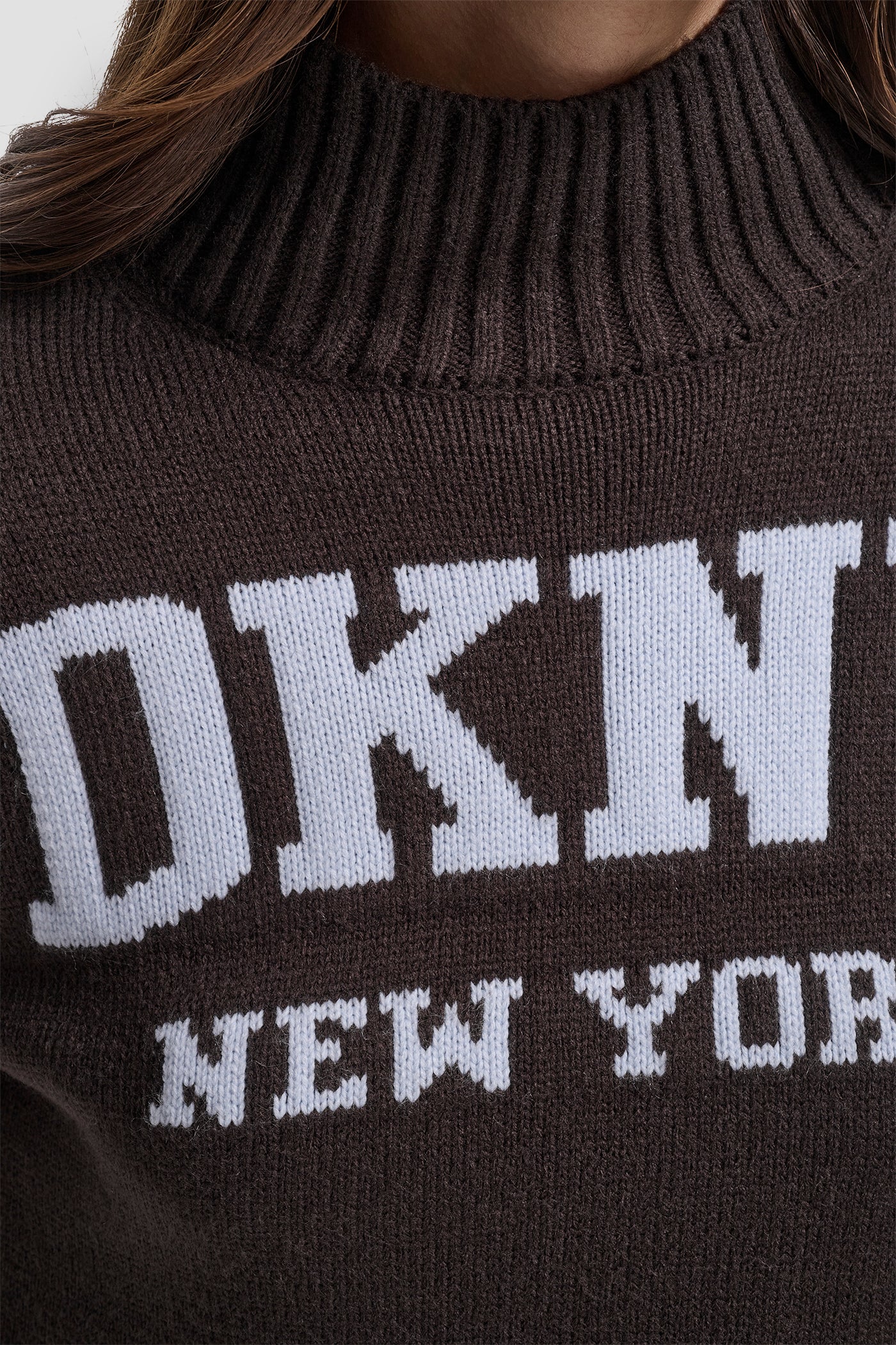 LOGO INTARSIA MOCK-NECK SWEATER VIEW 8 | Clothing