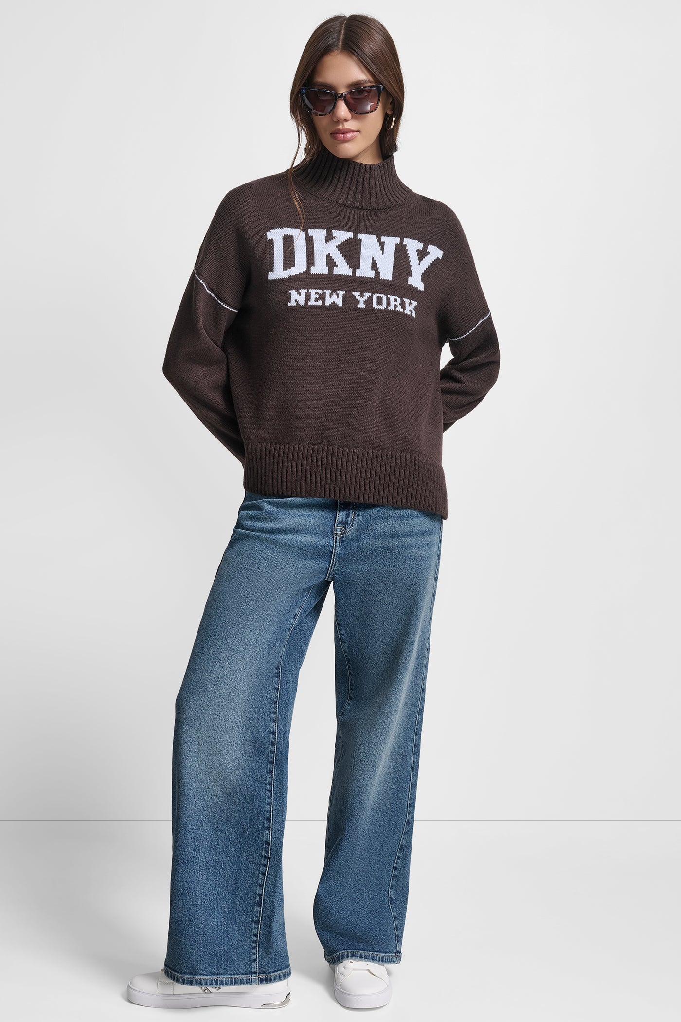 LOGO INTARSIA MOCK-NECK SWEATER VIEW 6 | Clothing