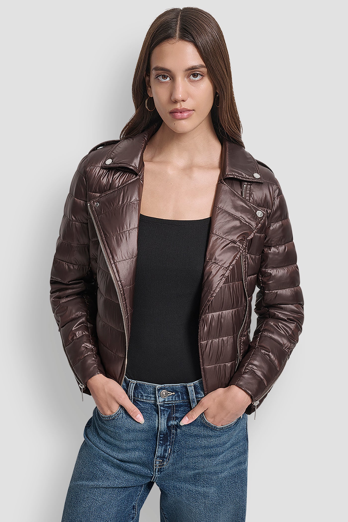 MOTO STYLE LIGHT WEIGHT PUFFER JACKET VIEW 6 | New Arrivals