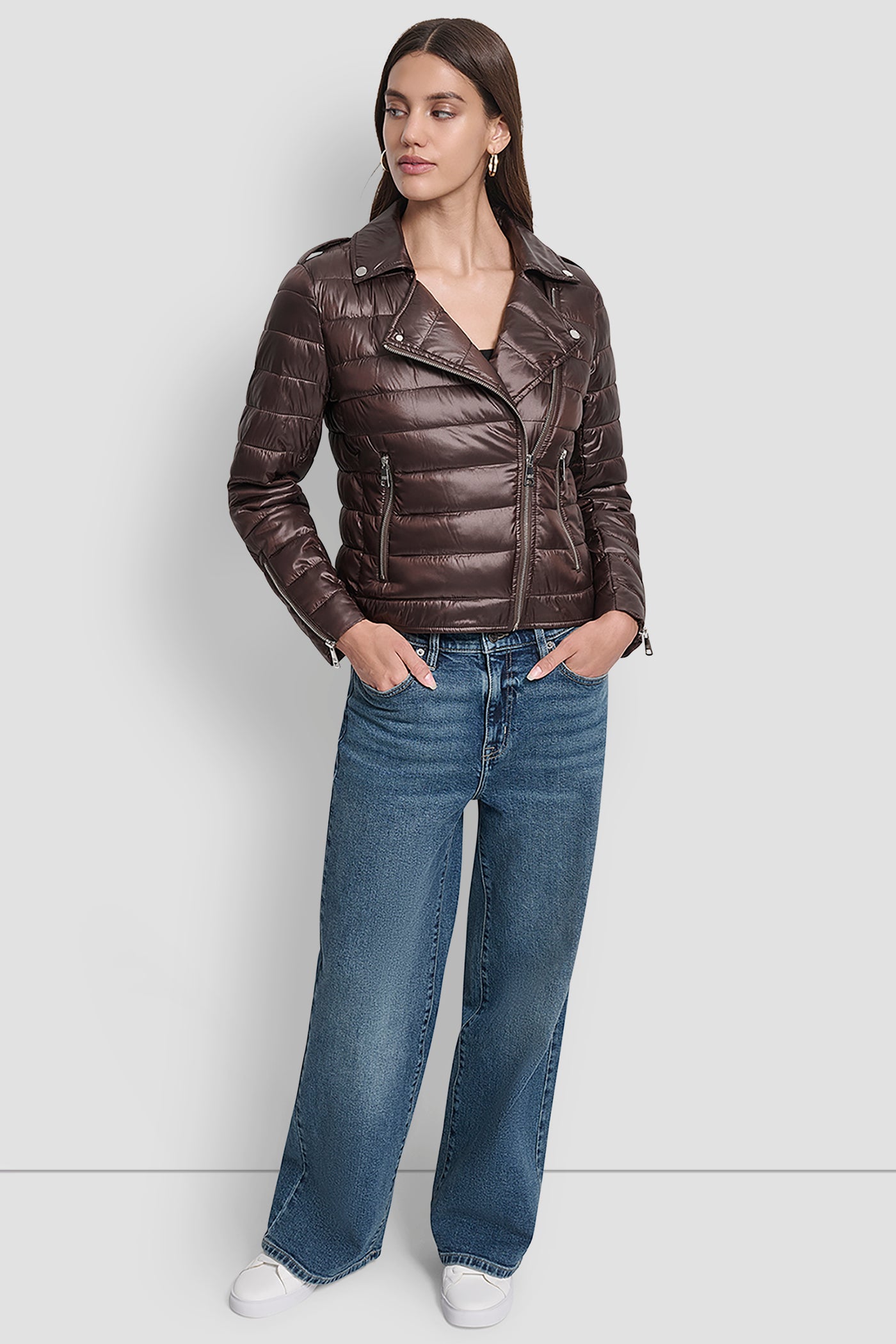 MOTO STYLE LIGHT WEIGHT PUFFER JACKET VIEW 7 | New Arrivals
