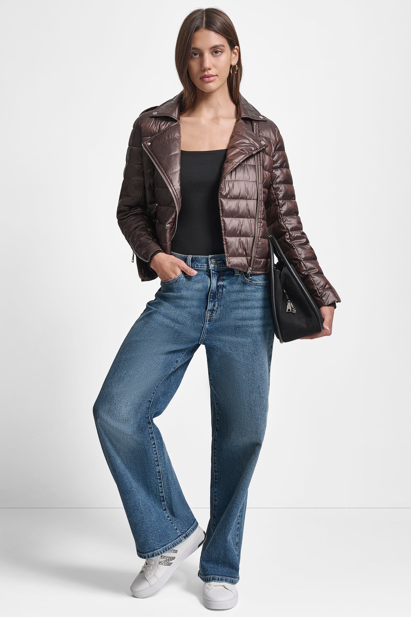 MOTO STYLE LIGHT WEIGHT PUFFER JACKET VIEW 8 | New Arrivals