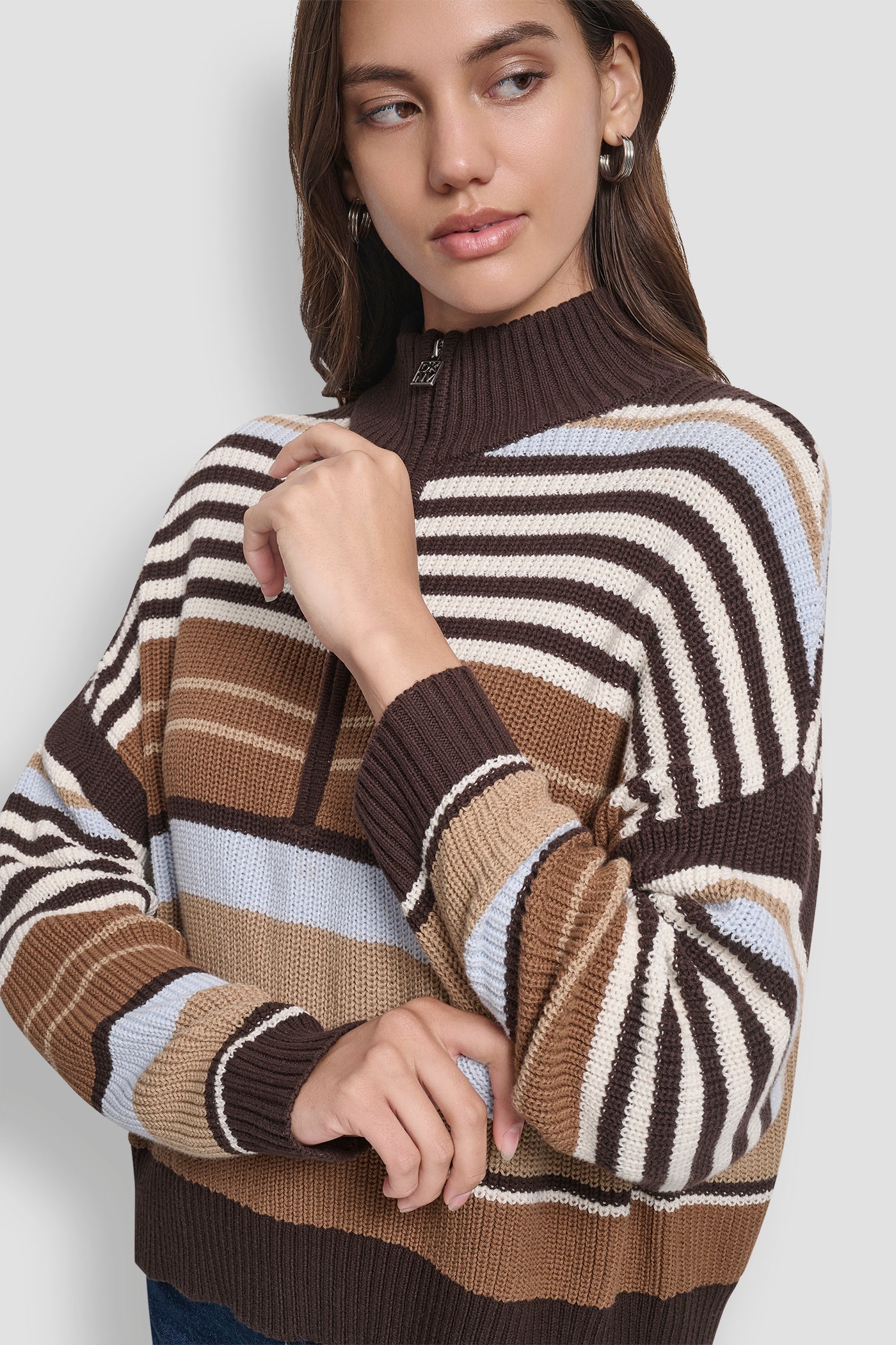 STRIPED 1/4 ZIP SWEATER VIEW 5 | Back-To-School Shop