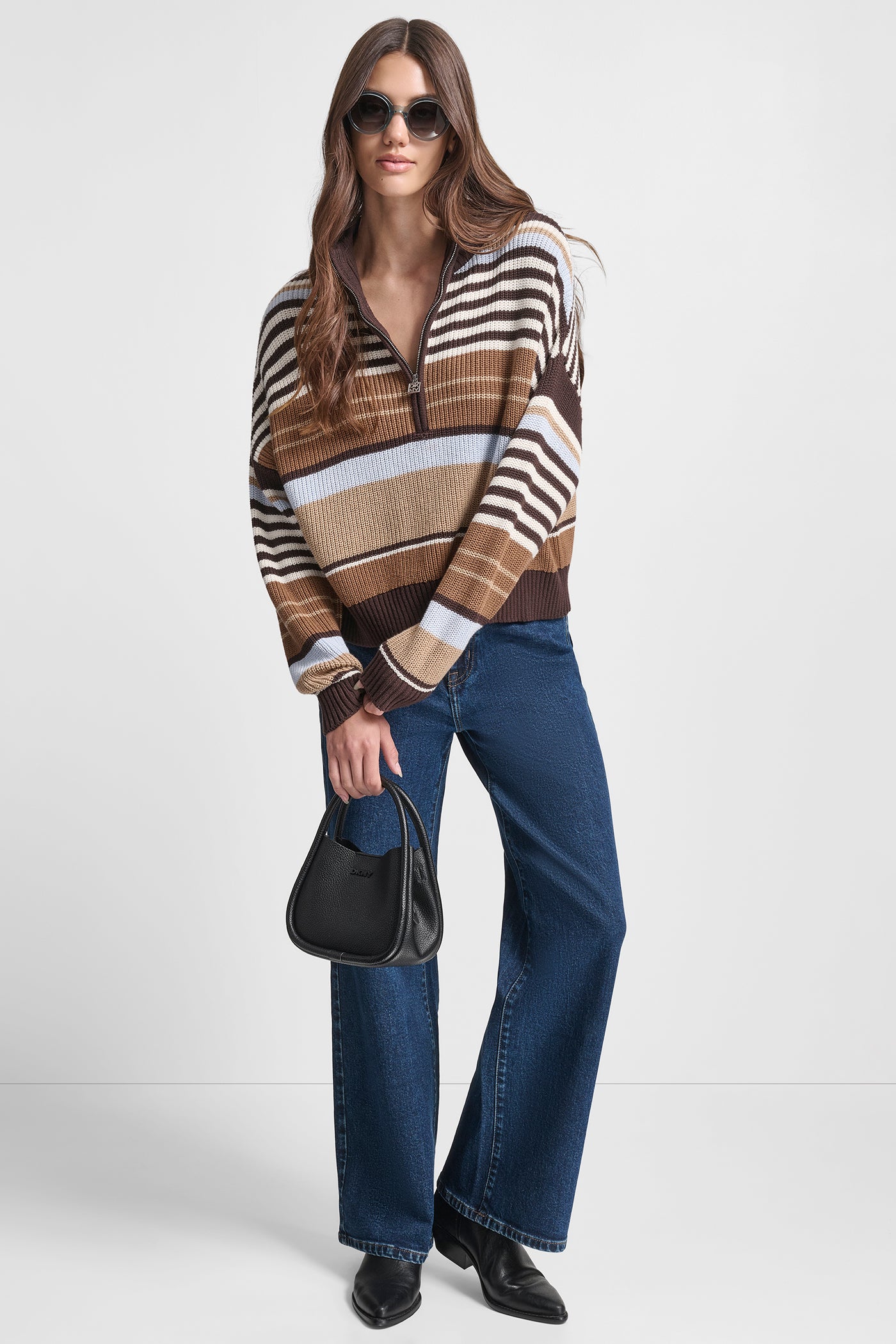 STRIPED 1/4 ZIP SWEATER VIEW 6 | Back-To-School Shop