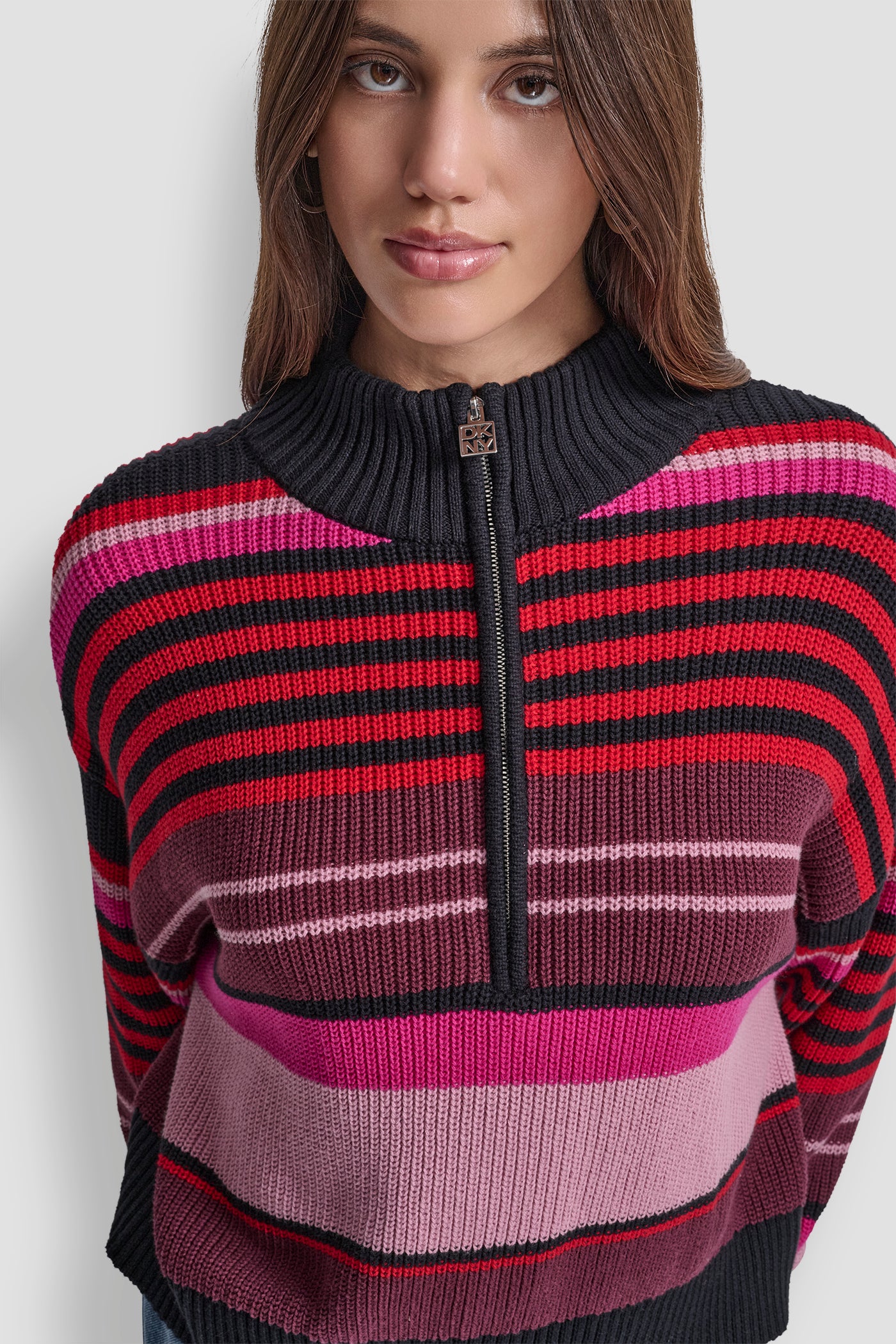 STRIPED 1/4-ZIP SWEATER VIEW 4 | WOMEN'S SWEATERS & TOPS