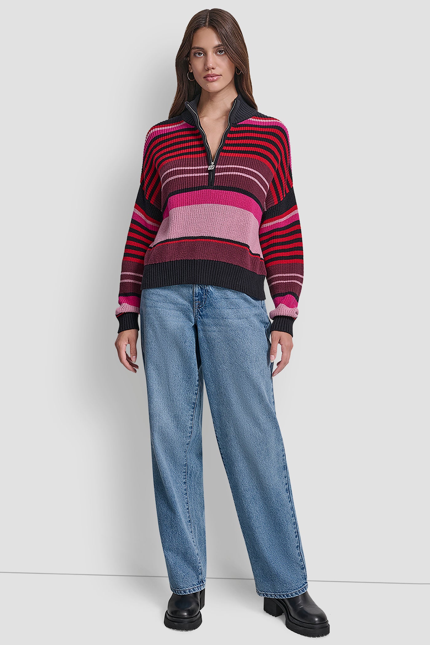 STRIPED 1/4-ZIP SWEATER VIEW 6 | WOMEN'S SWEATERS & TOPS