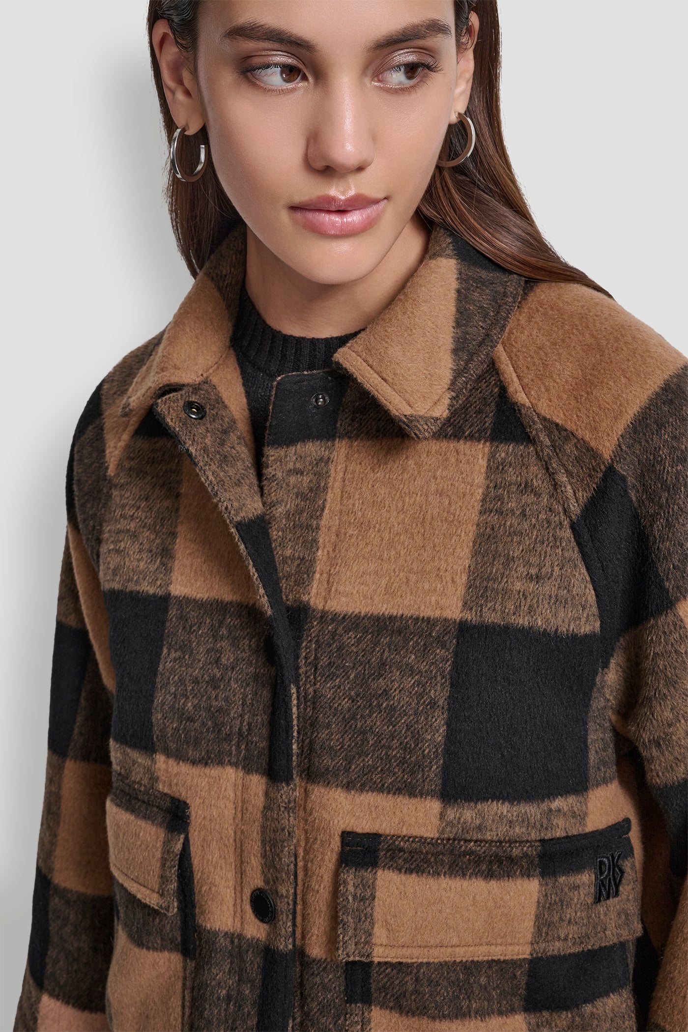 BUFFALO PLAID UTILITY JACKET VIEW 6 | DKNY JEANS