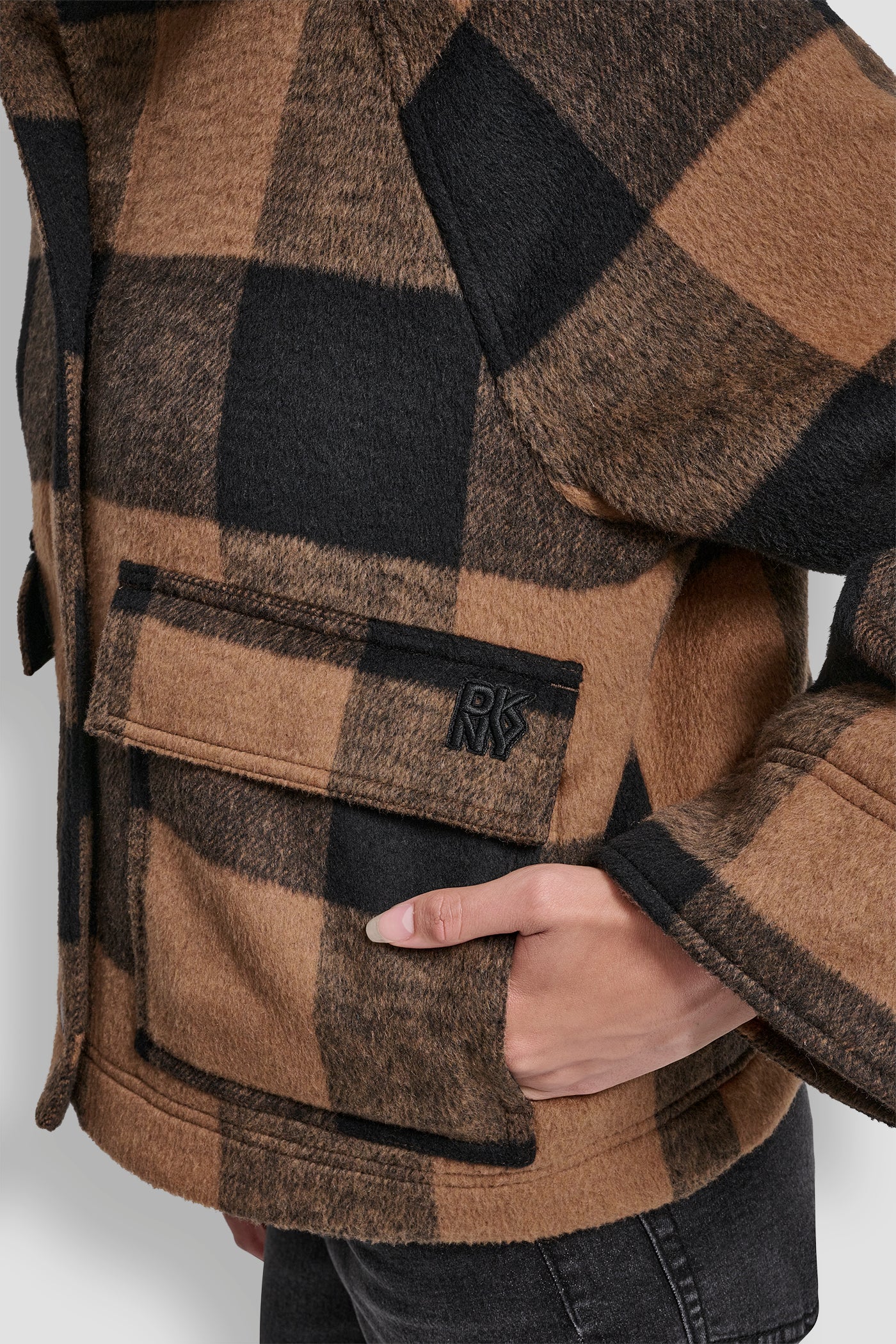 BUFFALO PLAID UTILITY JACKET VIEW 4 | DKNY JEANS