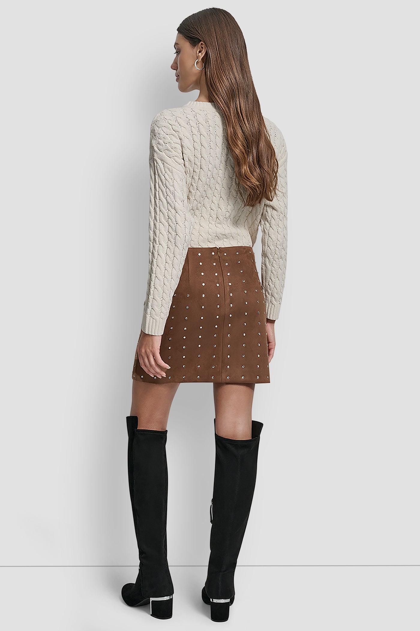 EMBELLISHED FAUX SUEDE MINI SKIRT VIEW 6 | Clothing