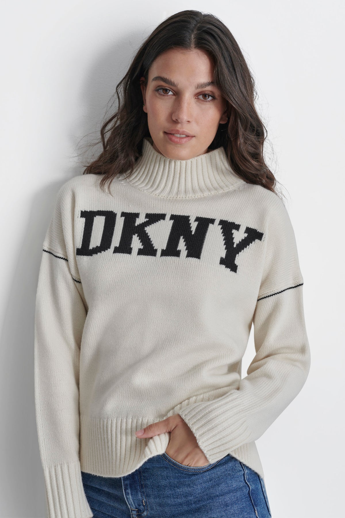 Dkny Jacket Logo Beige