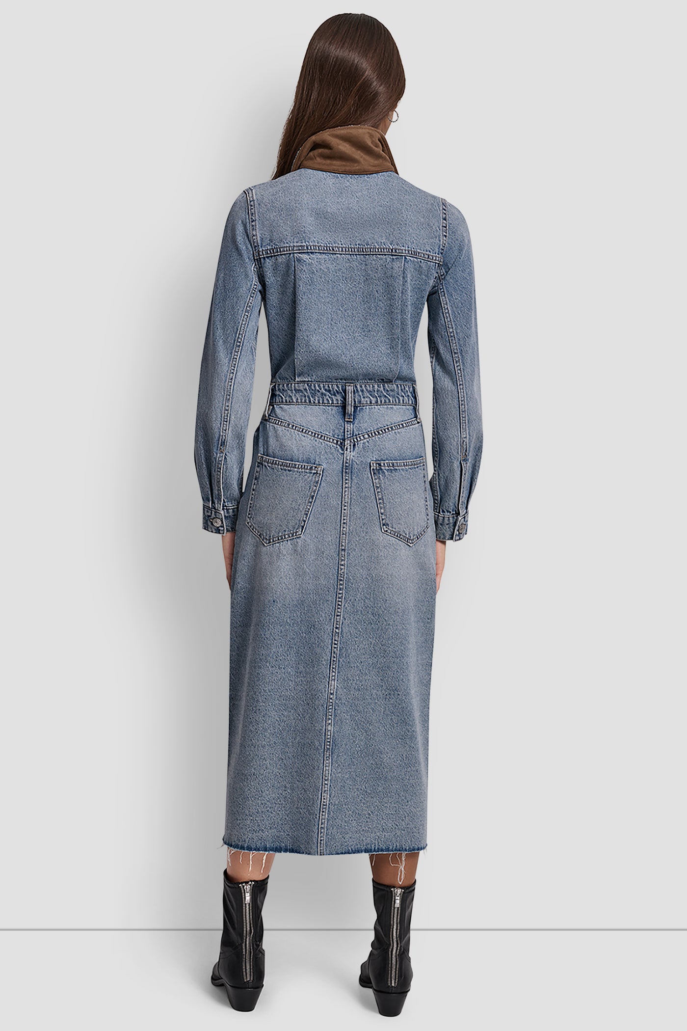 Park Slope BUTTON FRONT MAXI DRESS WITH FRONT SLIT, VIEW 2 | Denim Destination