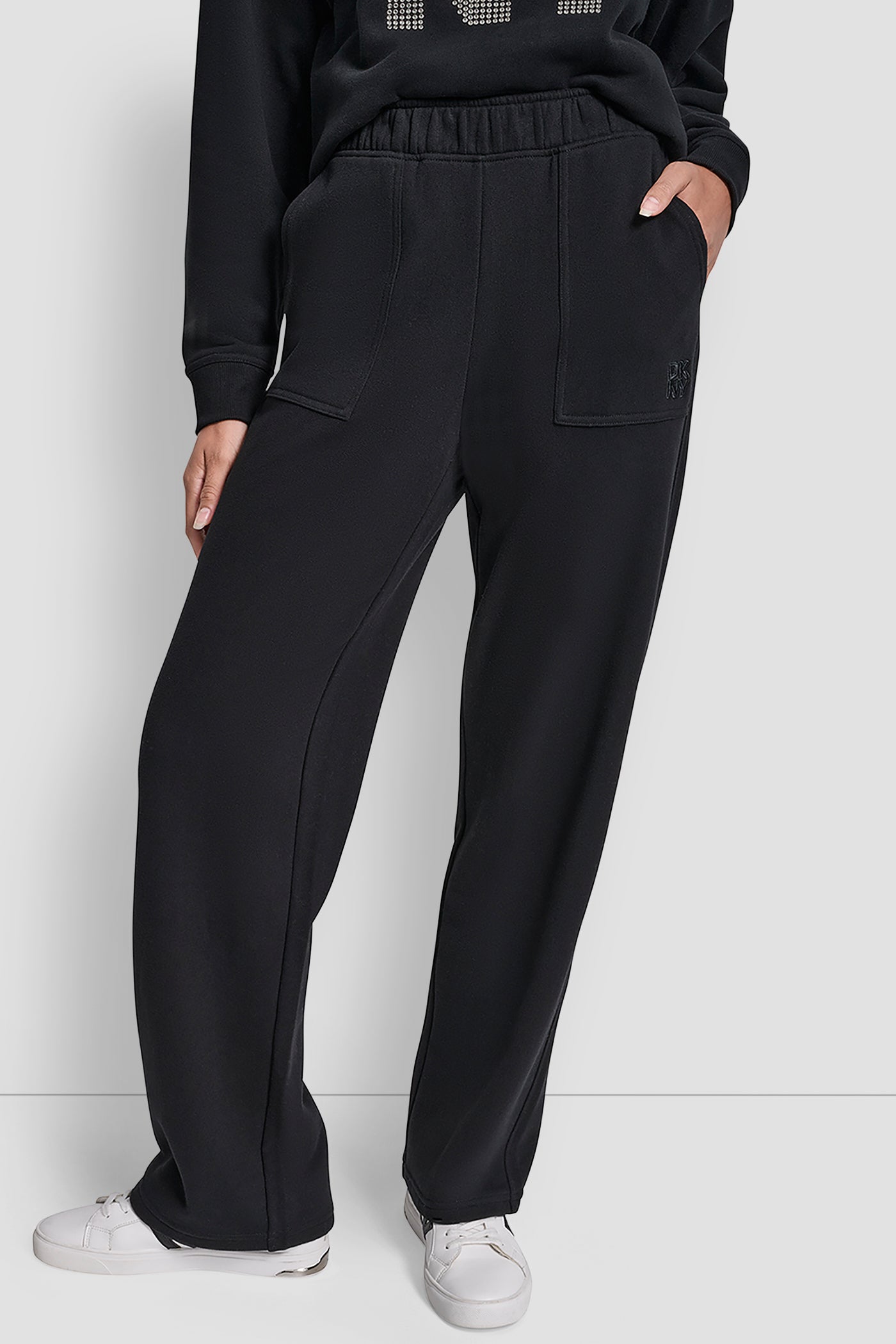 Black EASY PULL ON PANT, FRONT VIEW | Sport Essentials