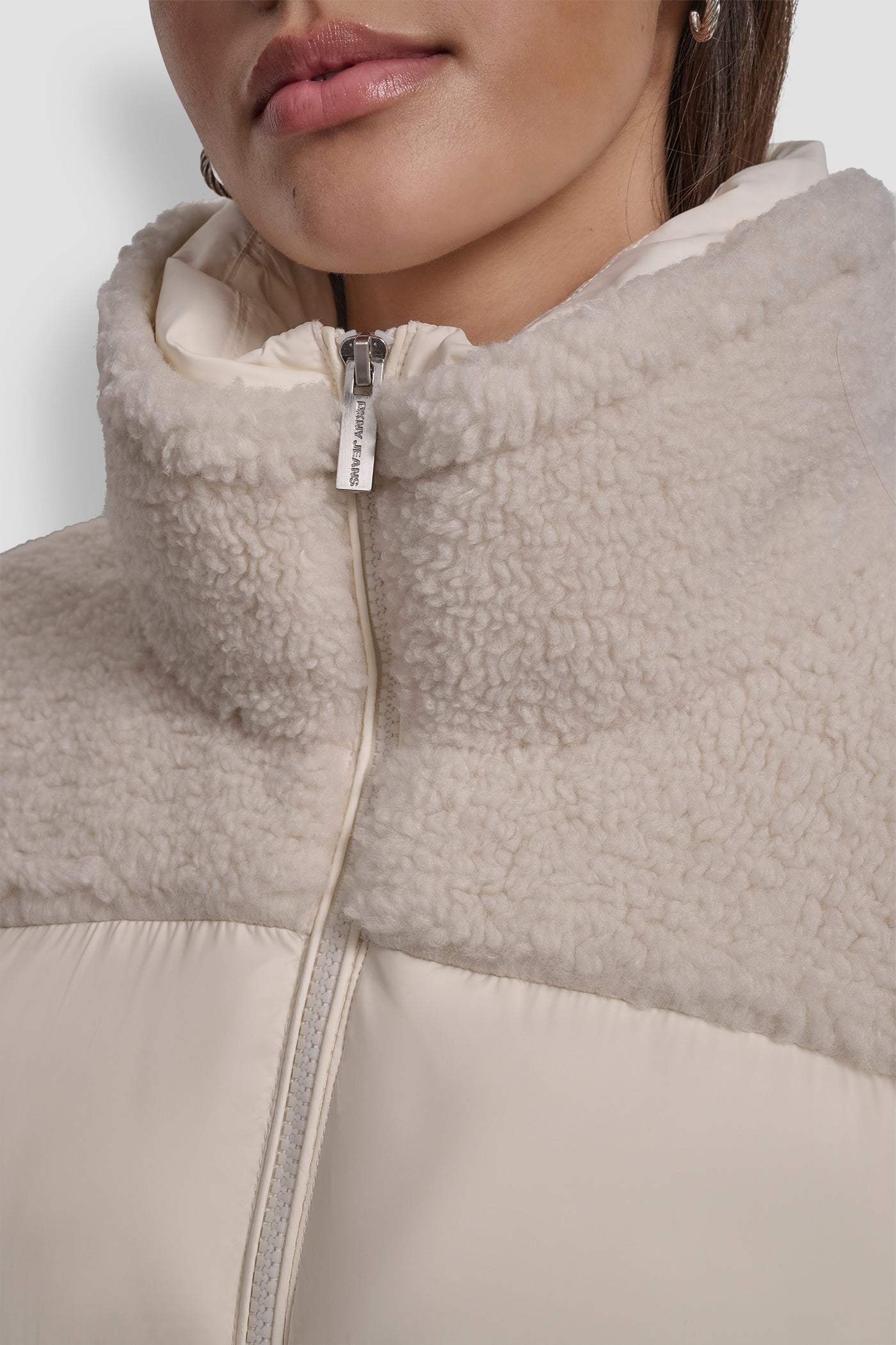 SHERPA PANELED PUFFER COAT VIEW 4 | Back-To-School Shop