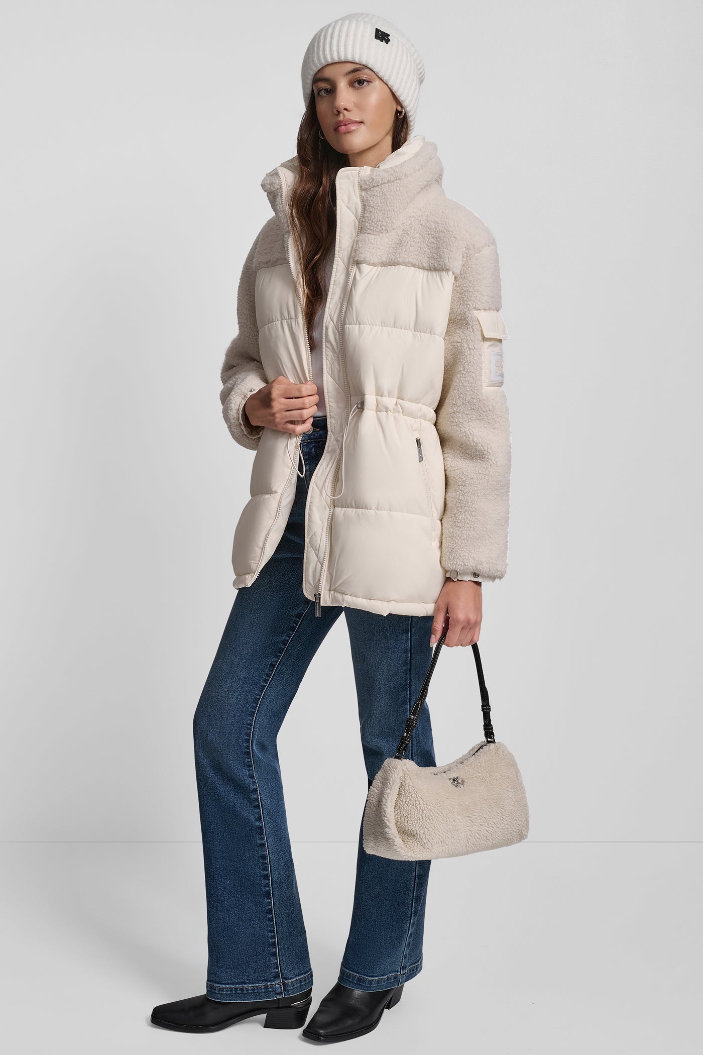 SHERPA PANELED PUFFER COAT VIEW 7 | Back-To-School Shop