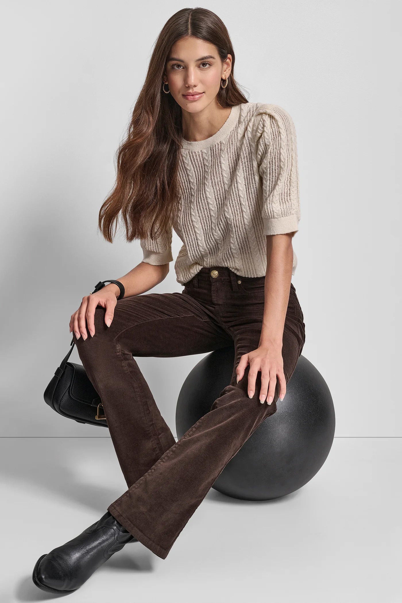 ESPRESSO HIGH-RISE BOOTCUT PANT, VIEW 1 | Back-To-School Shop