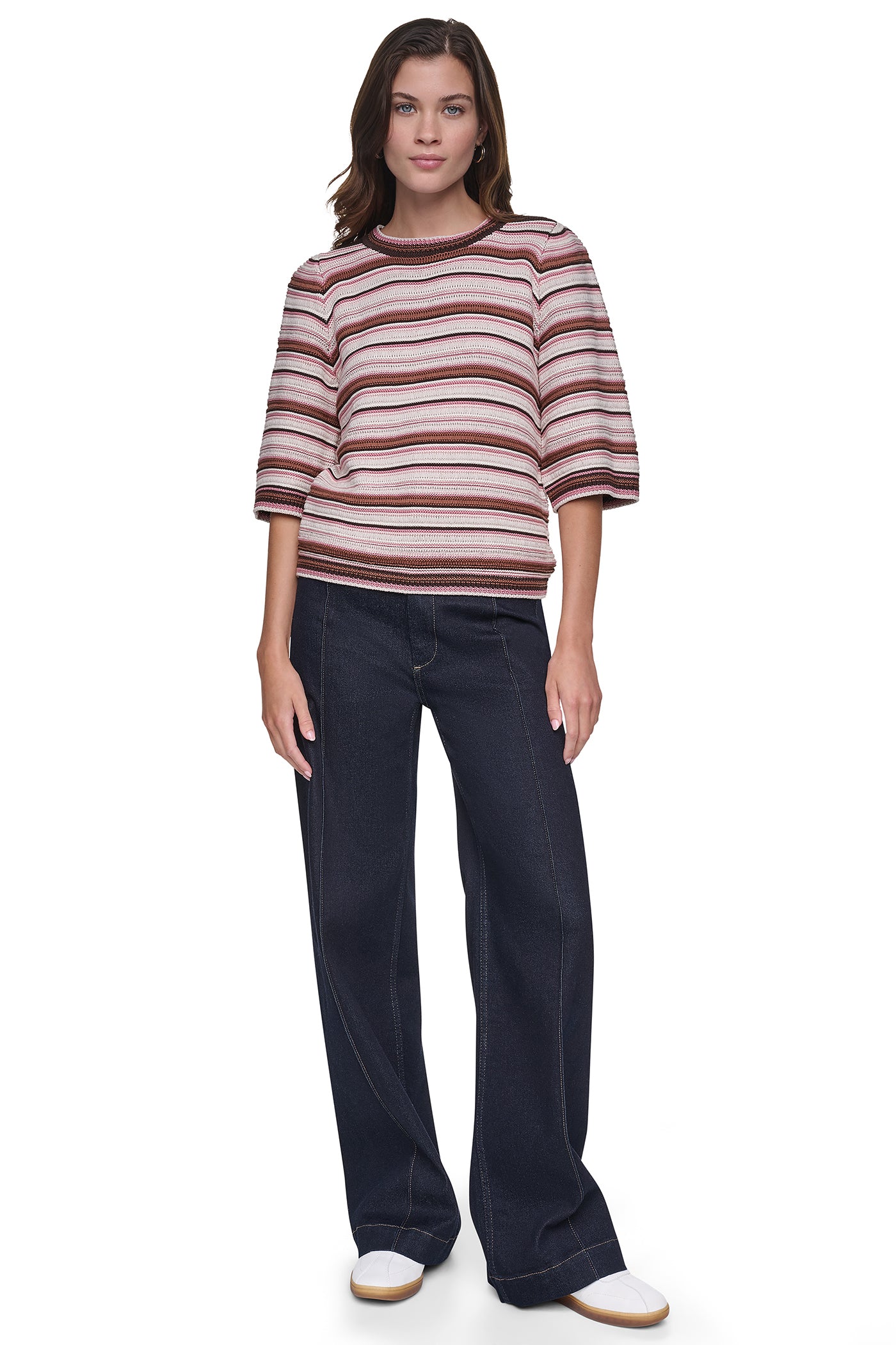 STRIPED RUGBY CREW NECK SWEATER VIEW 6