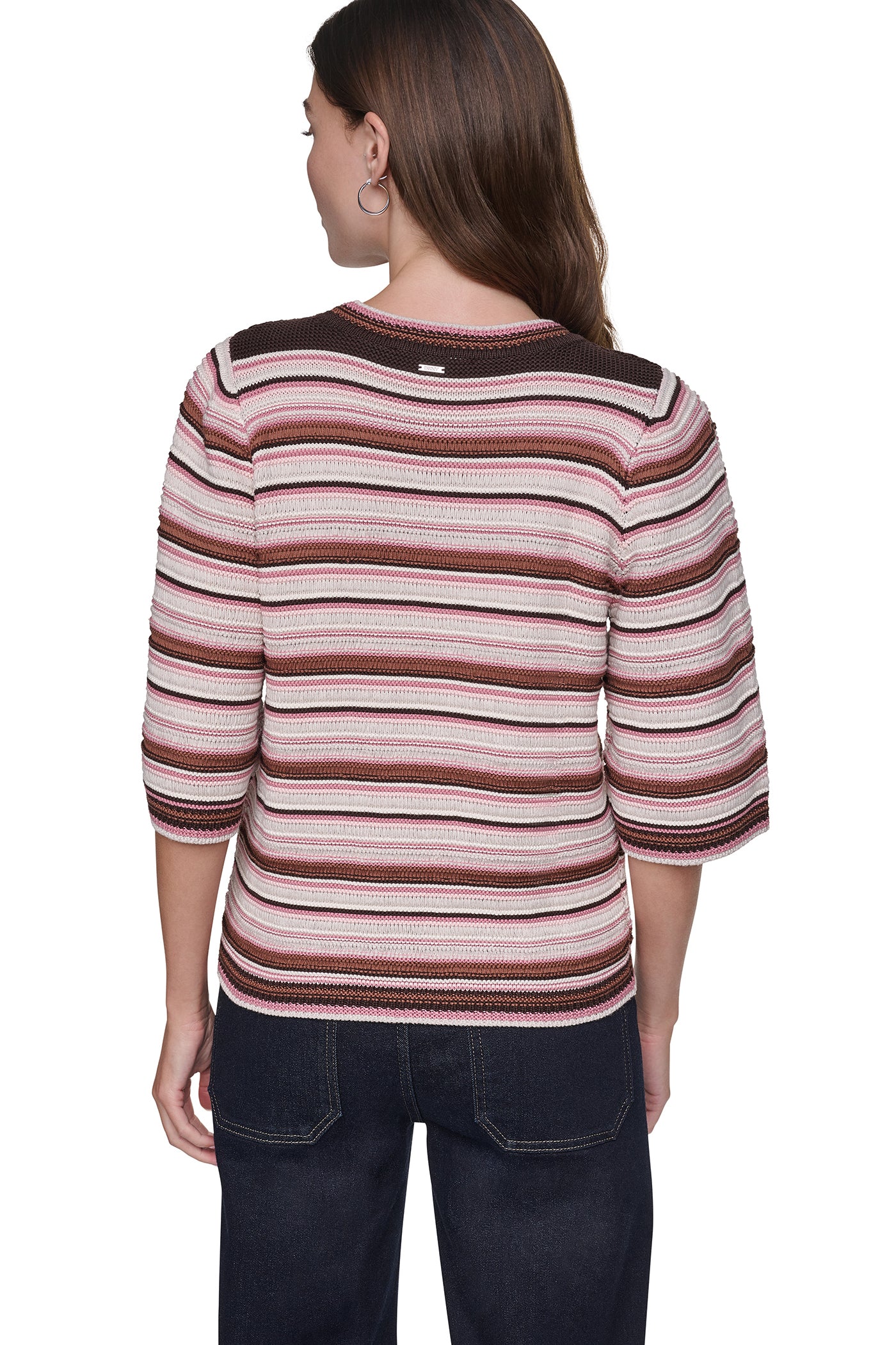 STRIPED RUGBY CREW NECK SWEATER VIEW 3