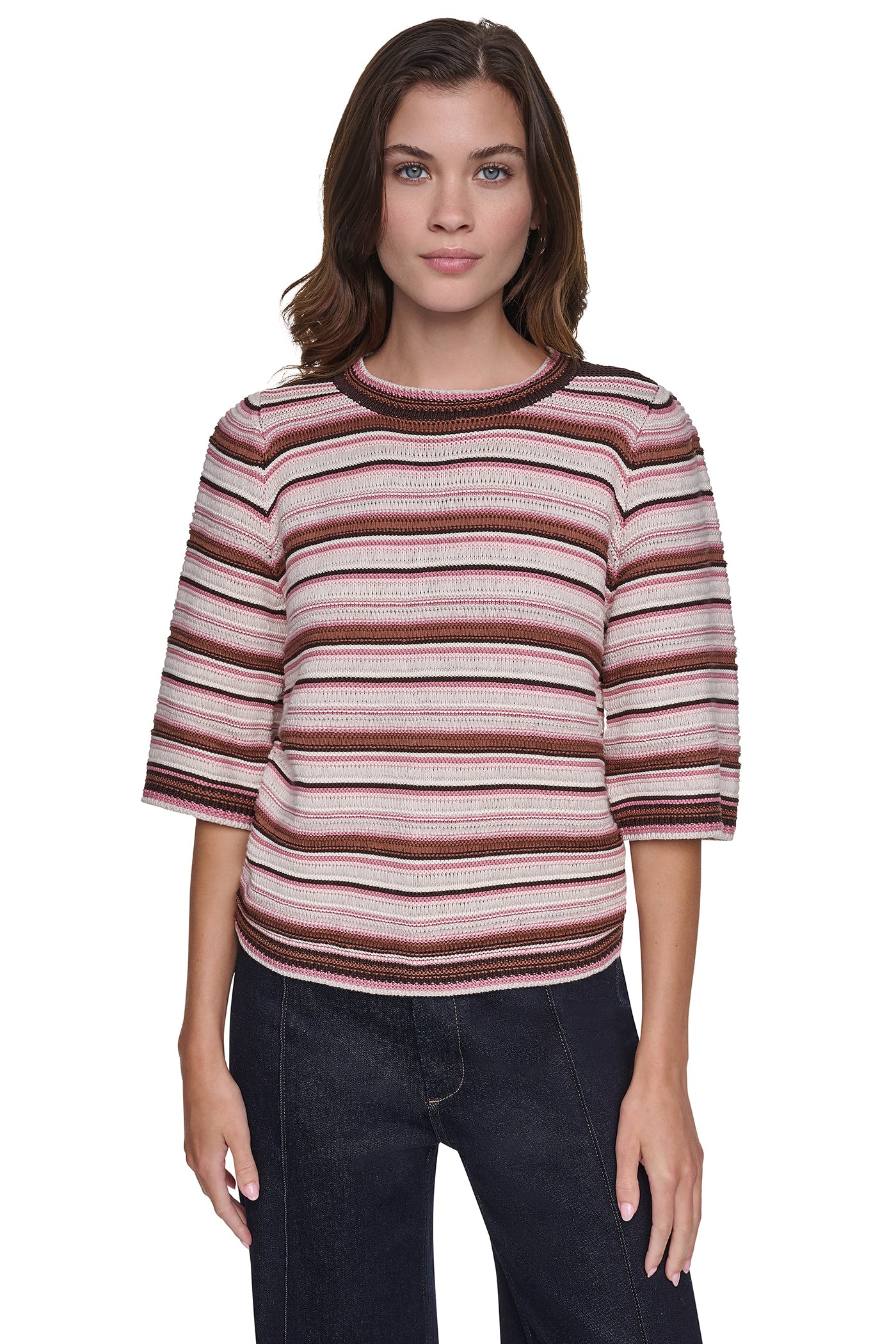 STRIPED RUGBY CREW NECK SWEATER VIEW 5