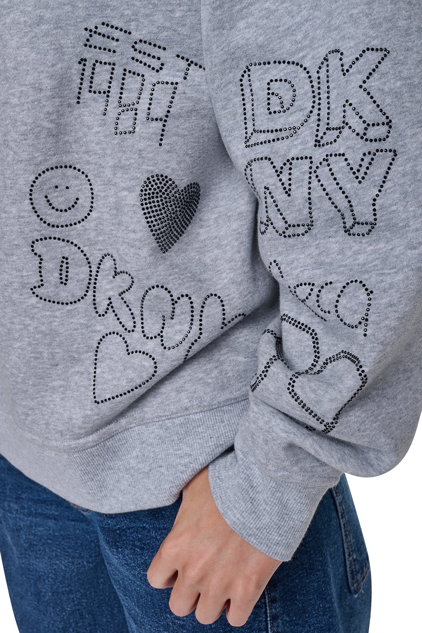 RHINESTONE GRAFFITI LOGO SWEATSHIRT VIEW 2
