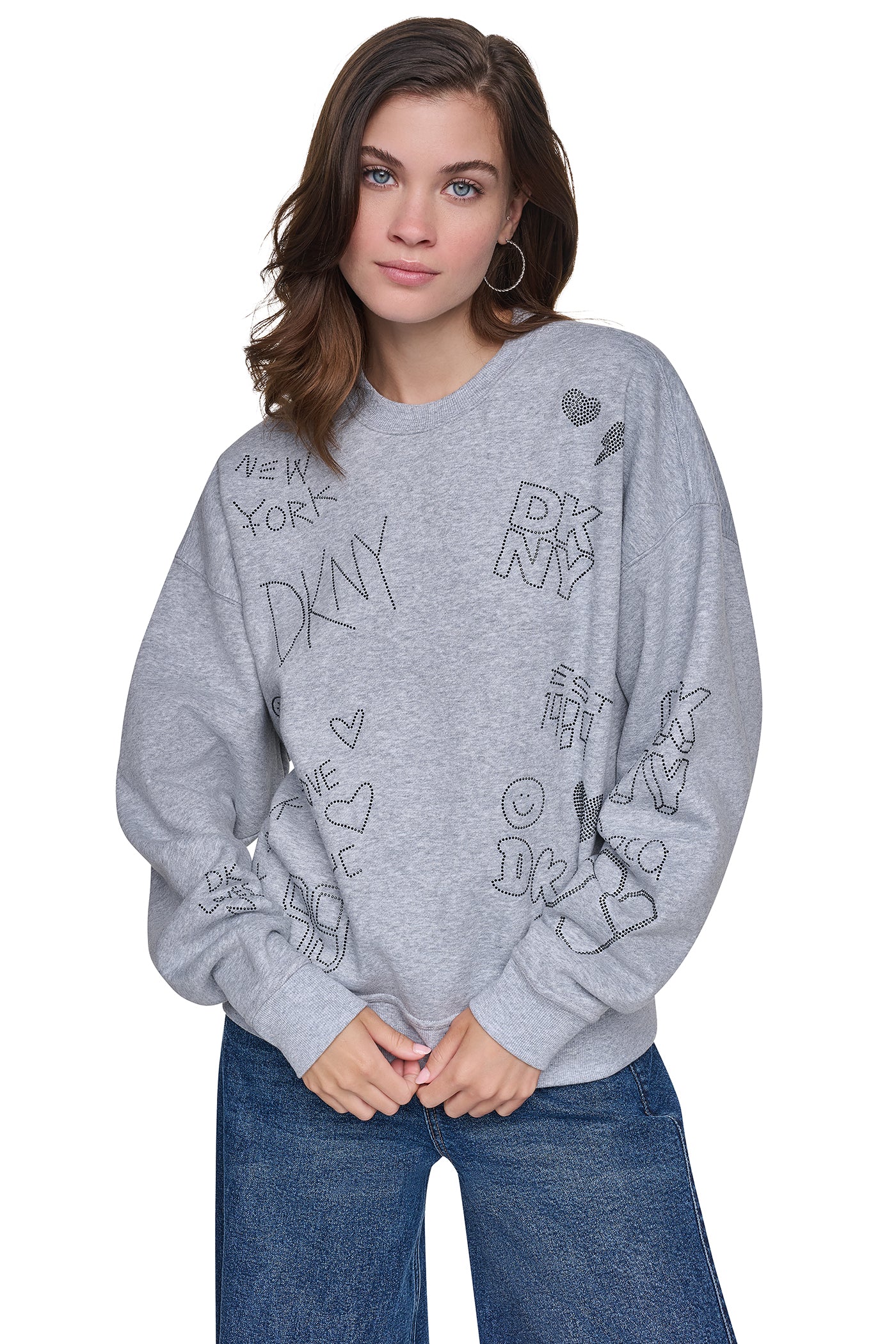 RHINESTONE GRAFFITI LOGO SWEATSHIRT VIEW 2