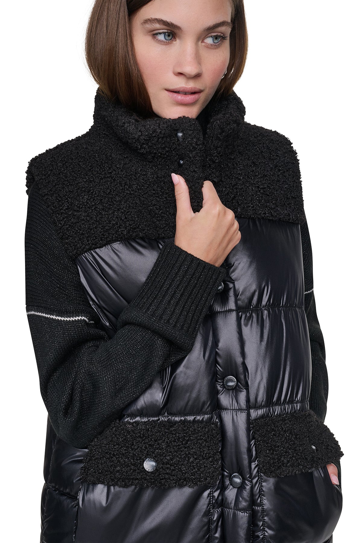 SHERPA MIX MOCK NECK VEST VIEW 2