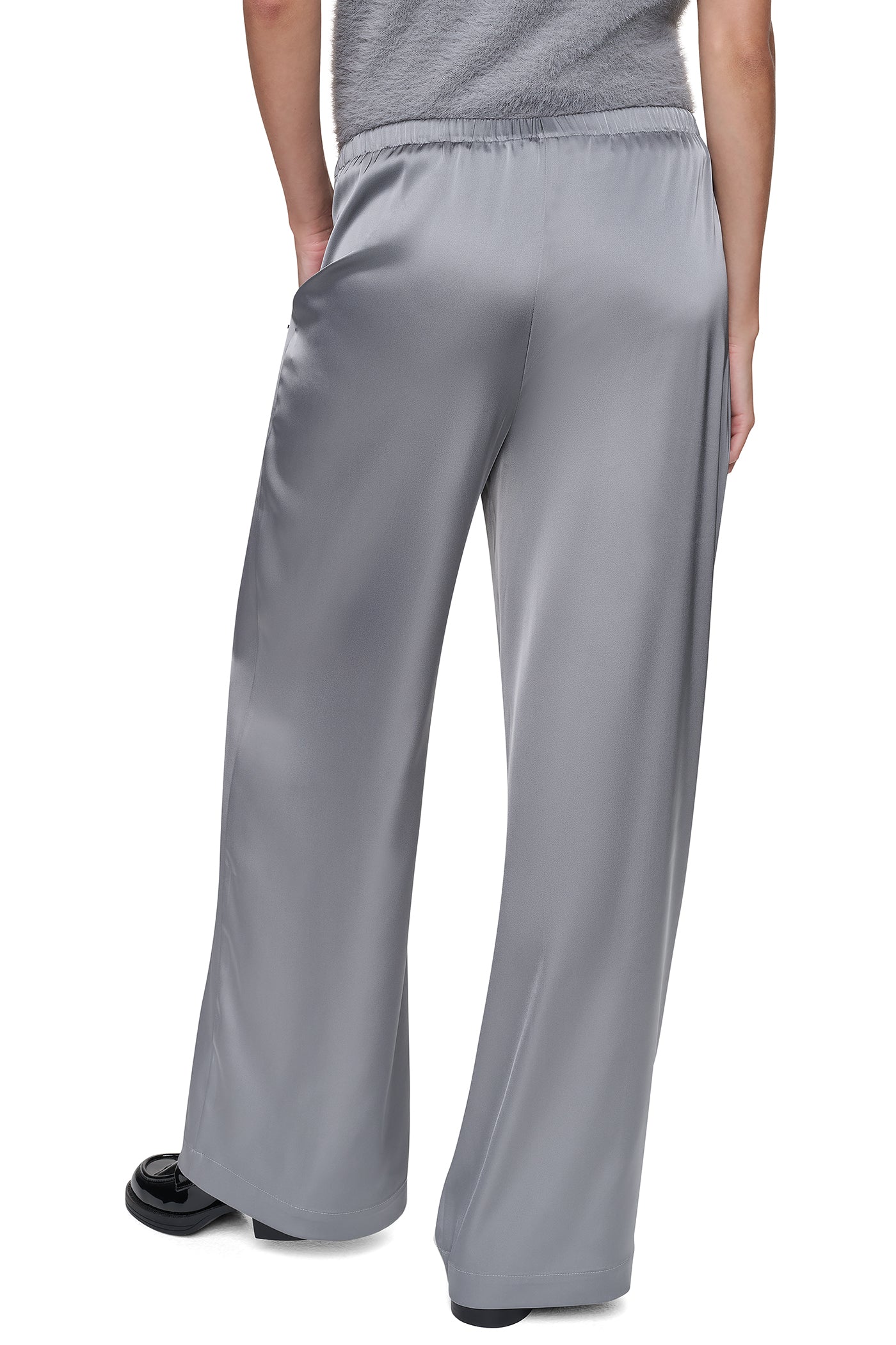 HIGH-RISE SATIN PULL-ON PANT VIEW 2