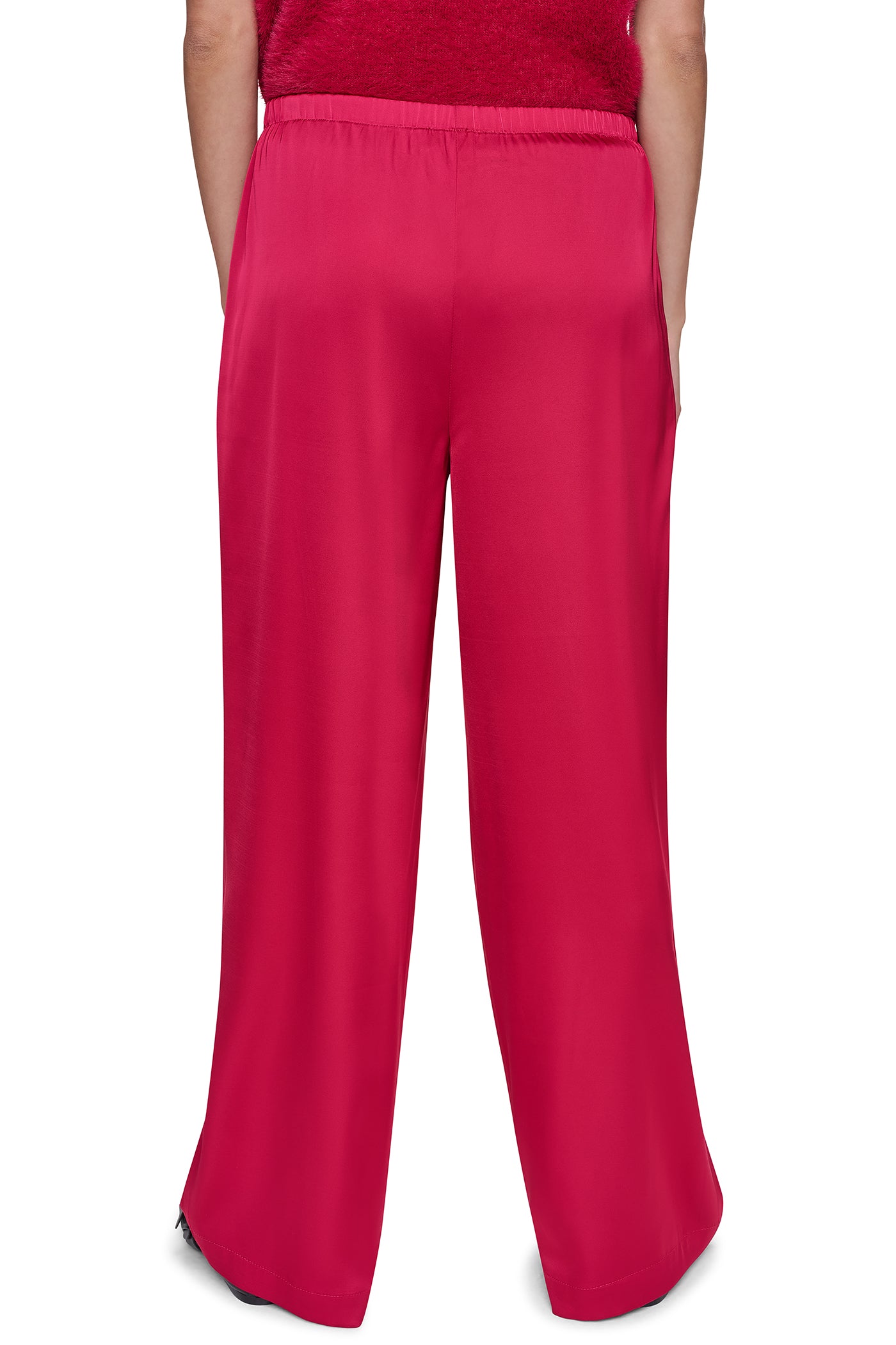HIGH-RISE SATIN PULL-ON PANT VIEW 2