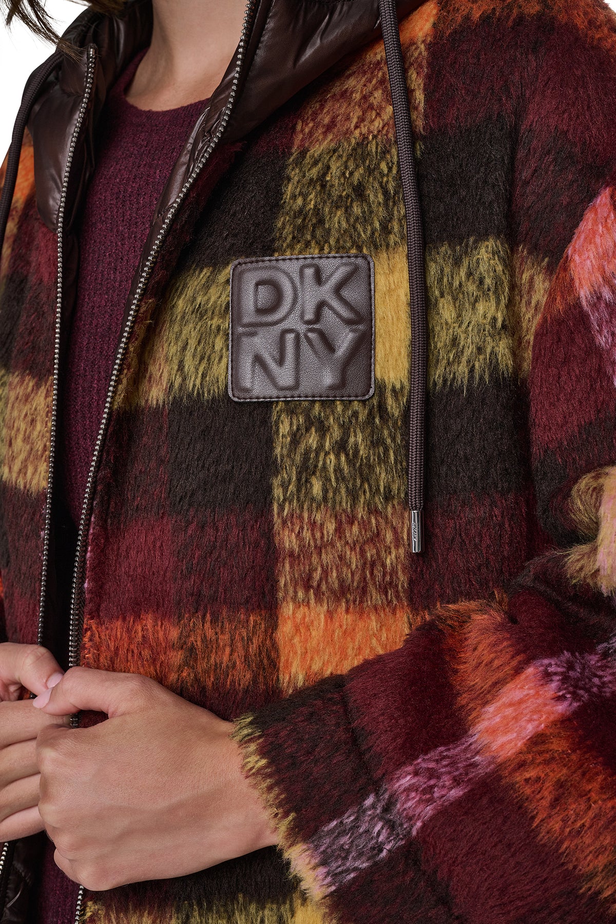 PLAID HOODED CAPE COAT VIEW 2