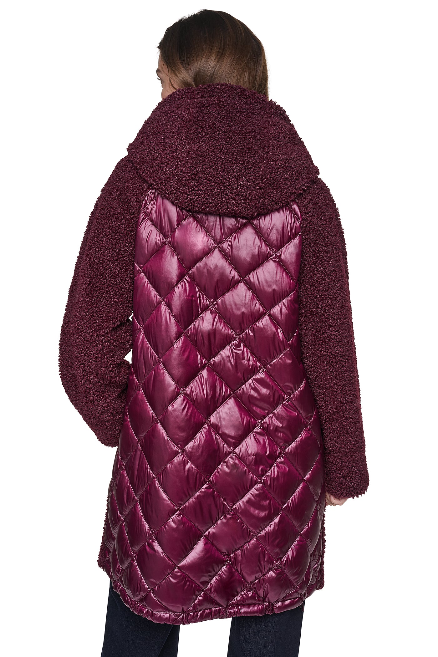 SHERPA MIXED MEDIA HOODED JACKET VIEW 3