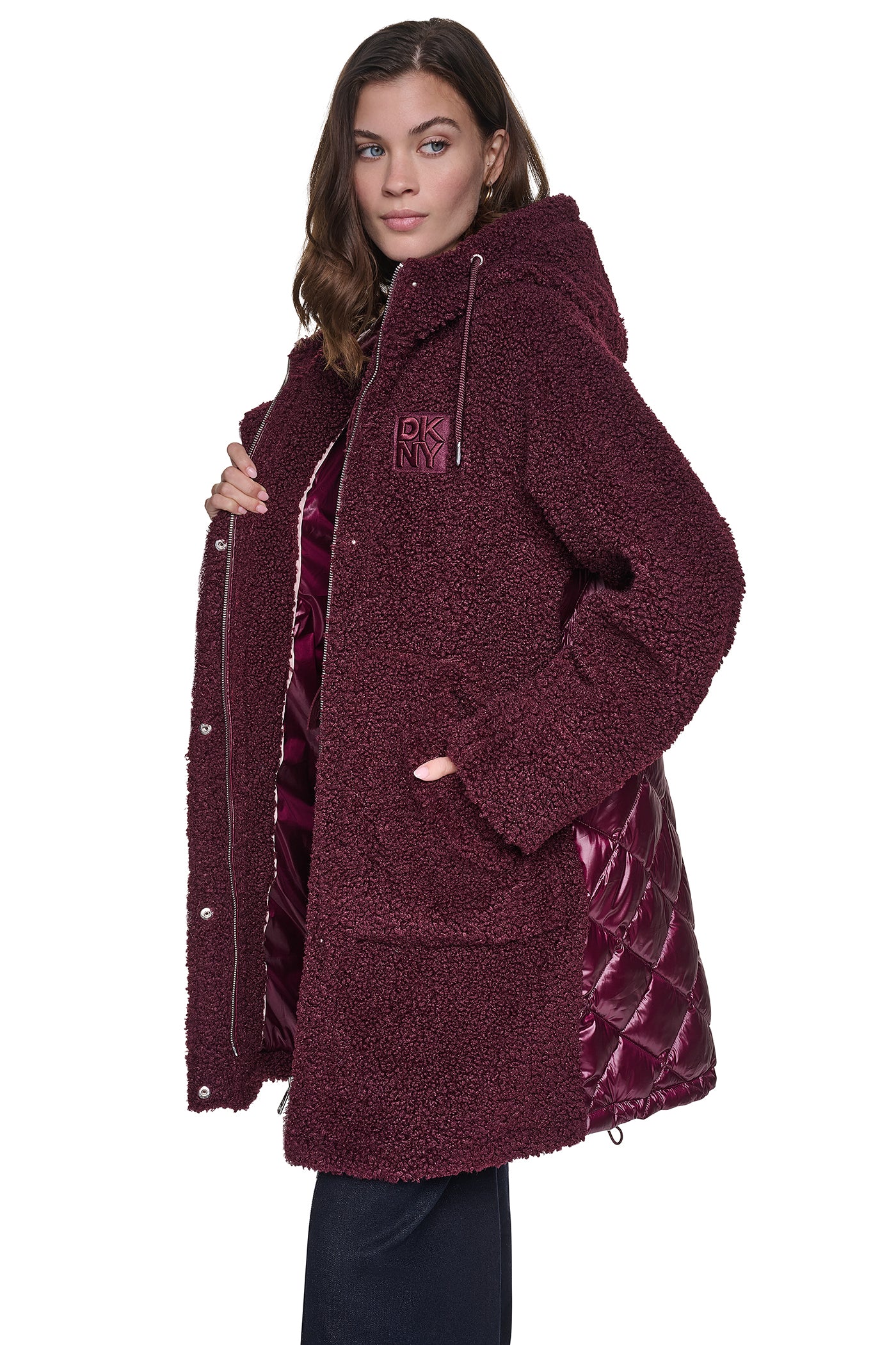 SHERPA MIXED MEDIA HOODED JACKET VIEW 2