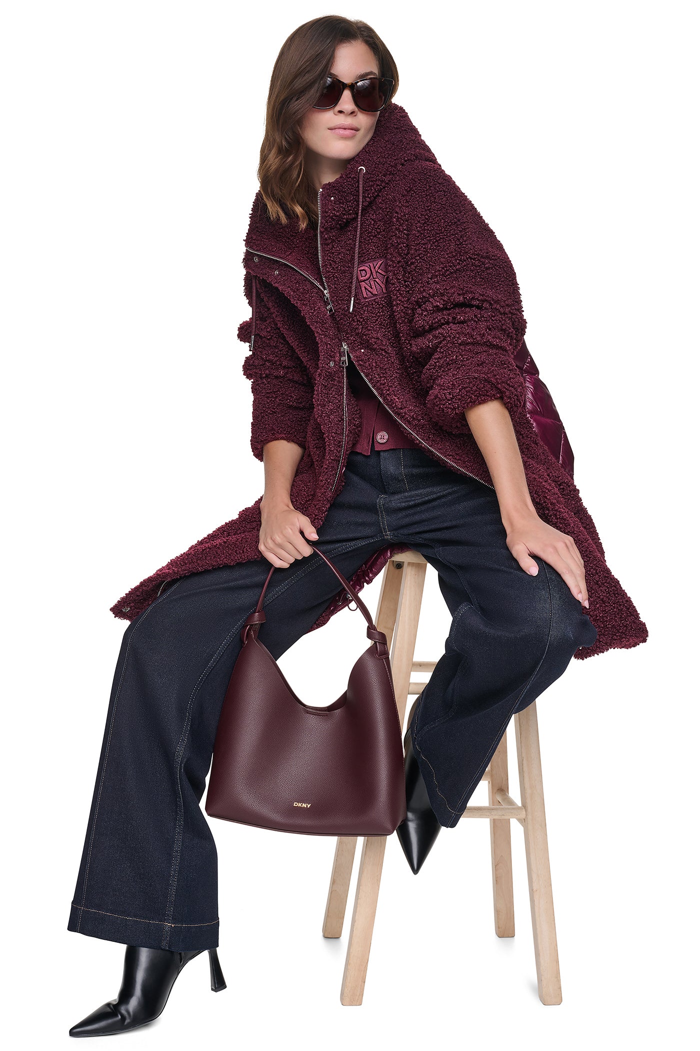 SHERPA MIXED MEDIA HOODED JACKET VIEW 1