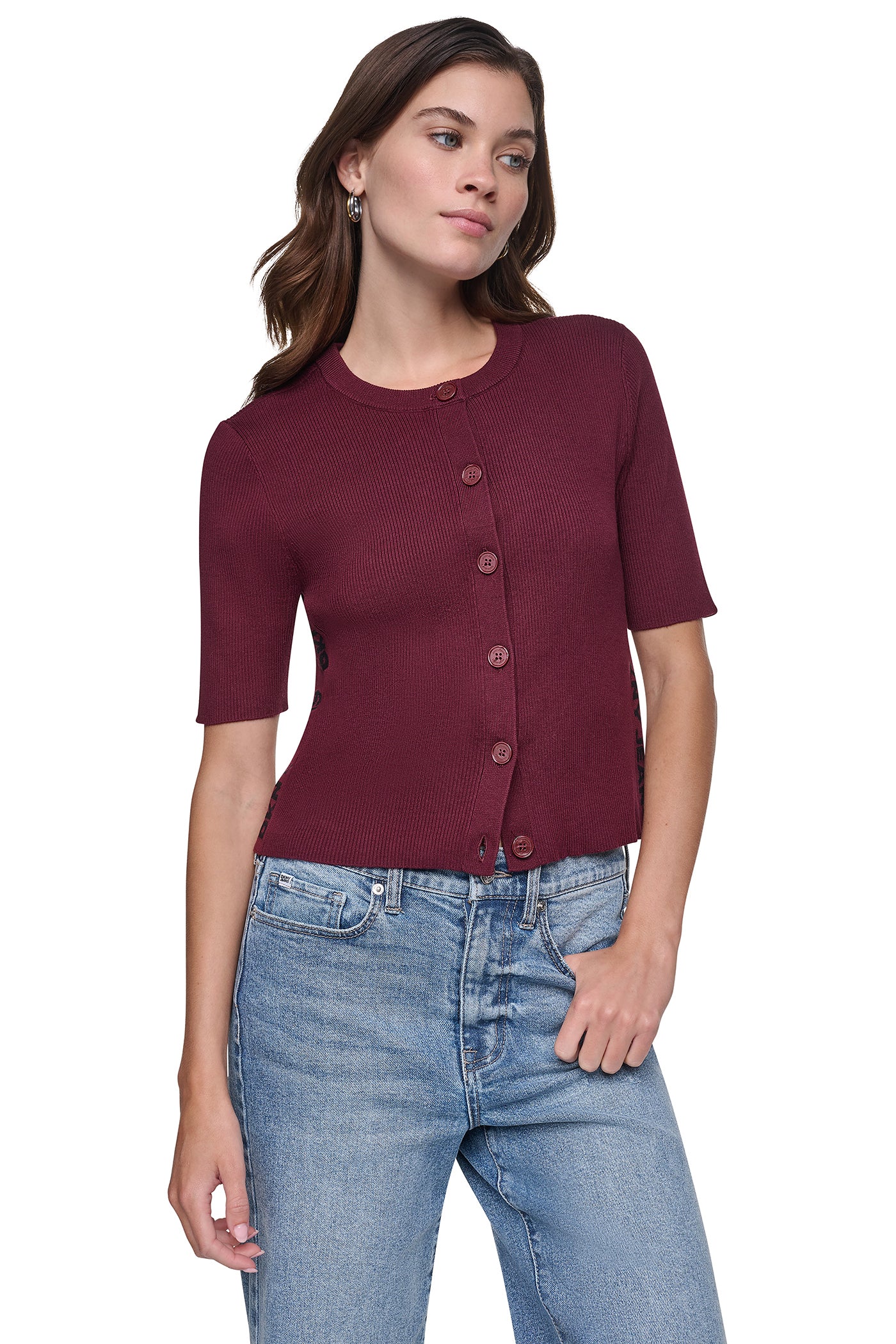 LOGO BUTTON CARDIGAN VIEW 5