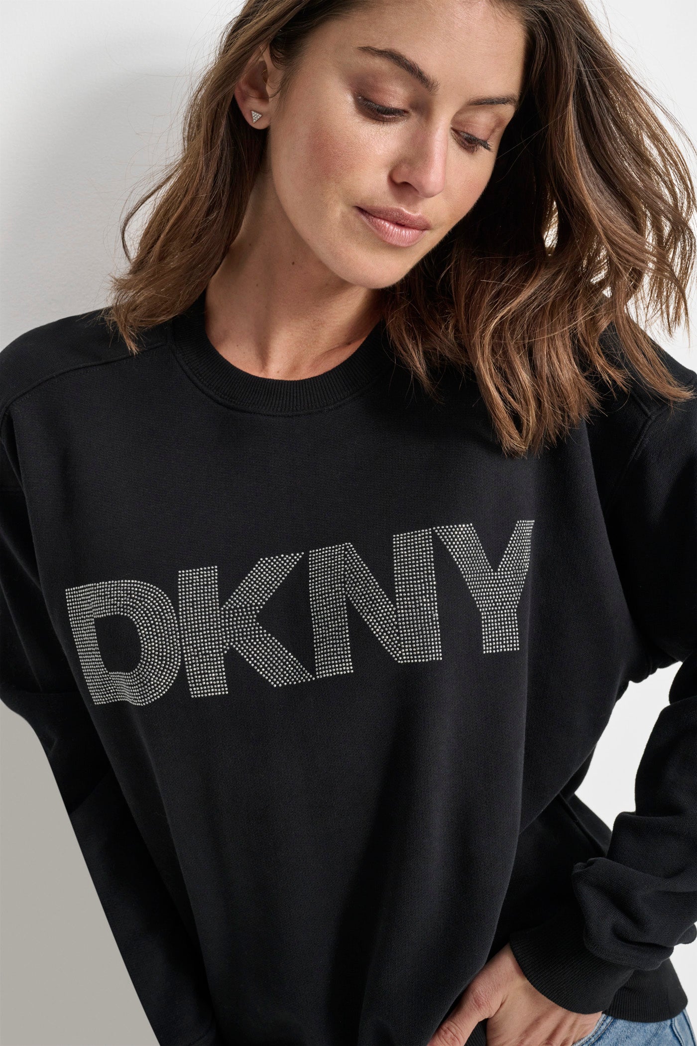 STUDDED DKNY SWEATSHIRT VIEW 4 | Clothing