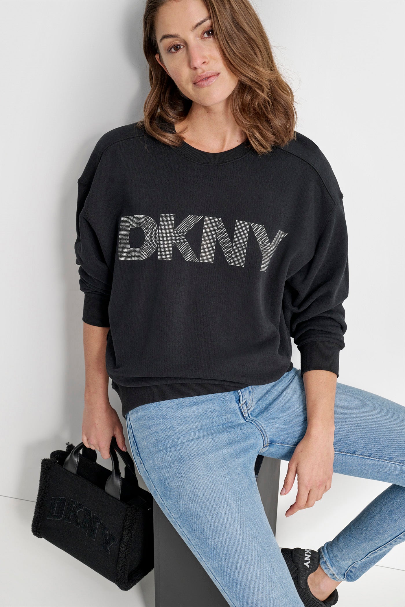 STUDDED DKNY SWEATSHIRT VIEW 5 | Clothing