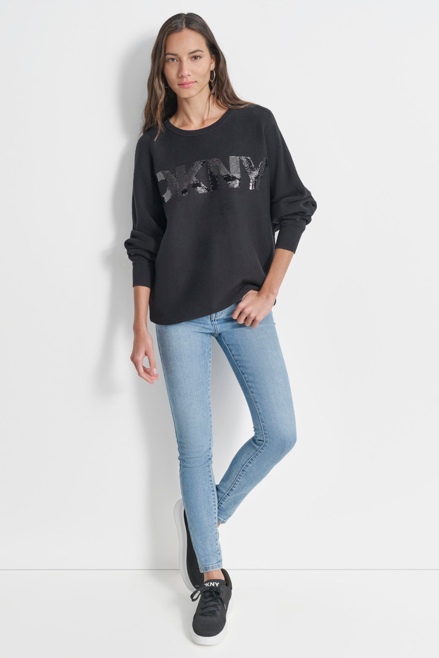 SEQUIN LOGO SWEATER VIEW 3 | Back-To-School Shop