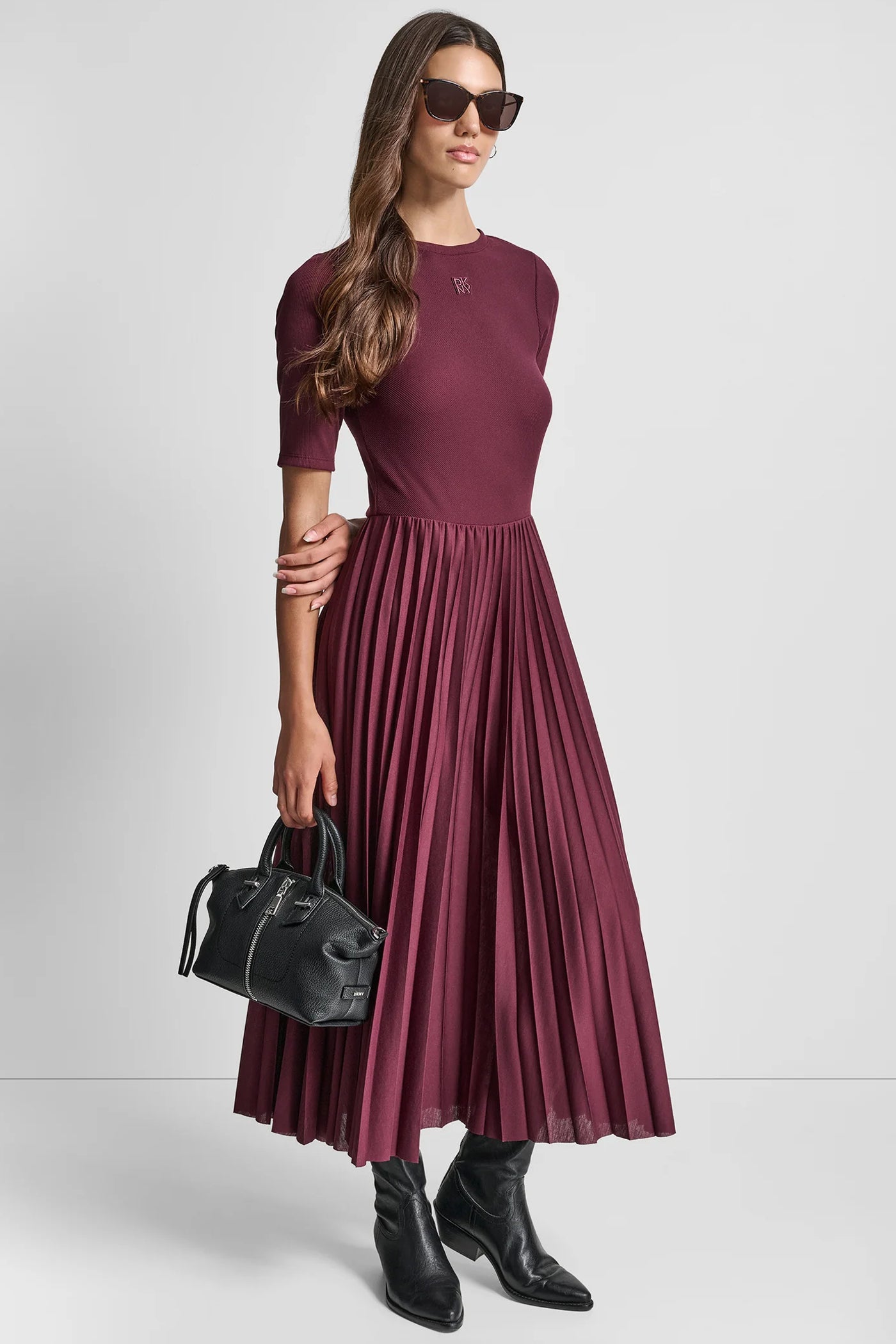 SYRAH MIXED MEDIA MIDI TANK DRESS, VIEW 1 | Back-To-School Shop