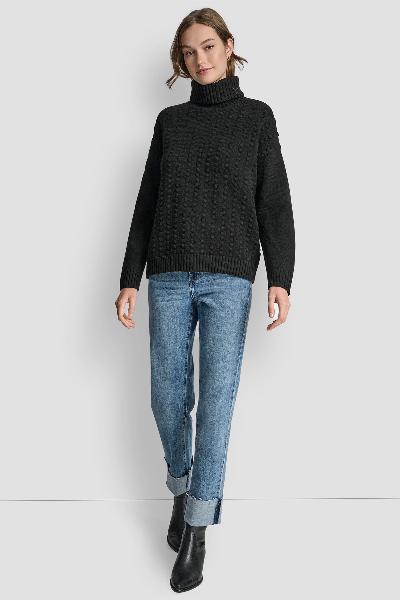 TURTLE NECK BOBBLE STICH SWEATER VIEW 7 | All Products