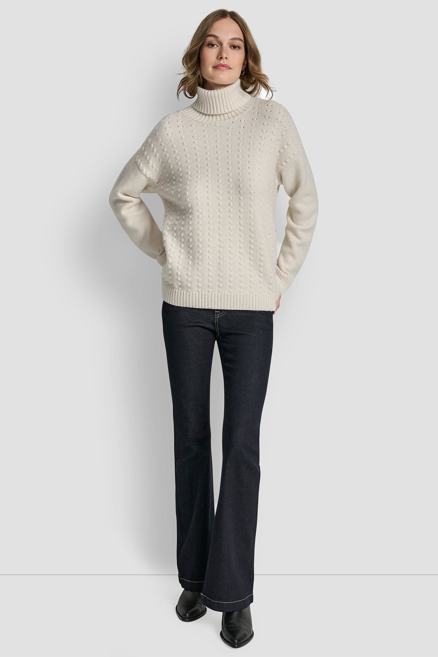 TURTLE NECK BOBBLE STICH SWEATER VIEW 5 | All Products