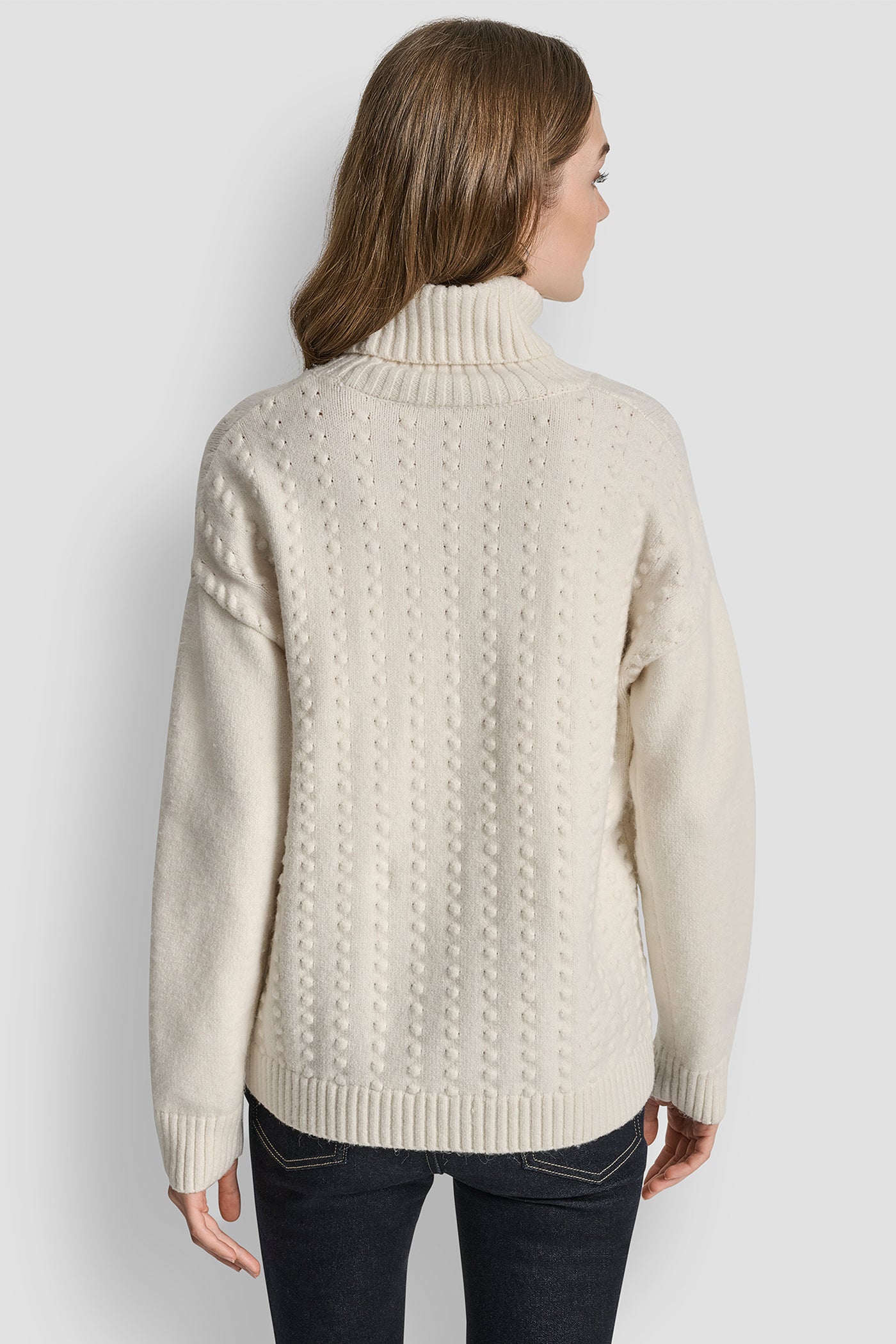 Eggnog TURTLE NECK BOBBLE STICH SWEATER, VIEW 2 | All Products
