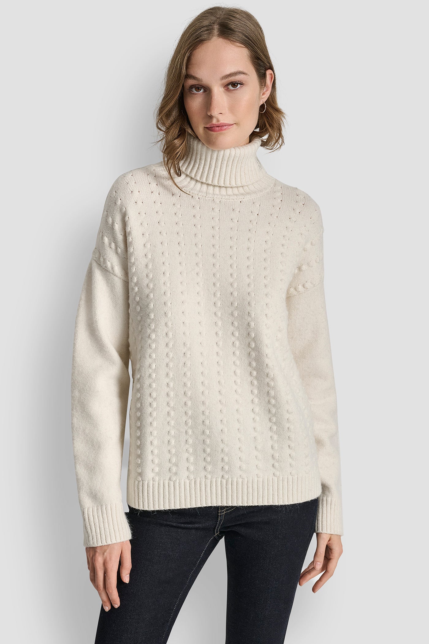 TURTLE NECK BOBBLE STICH SWEATER VIEW 3 | All Products