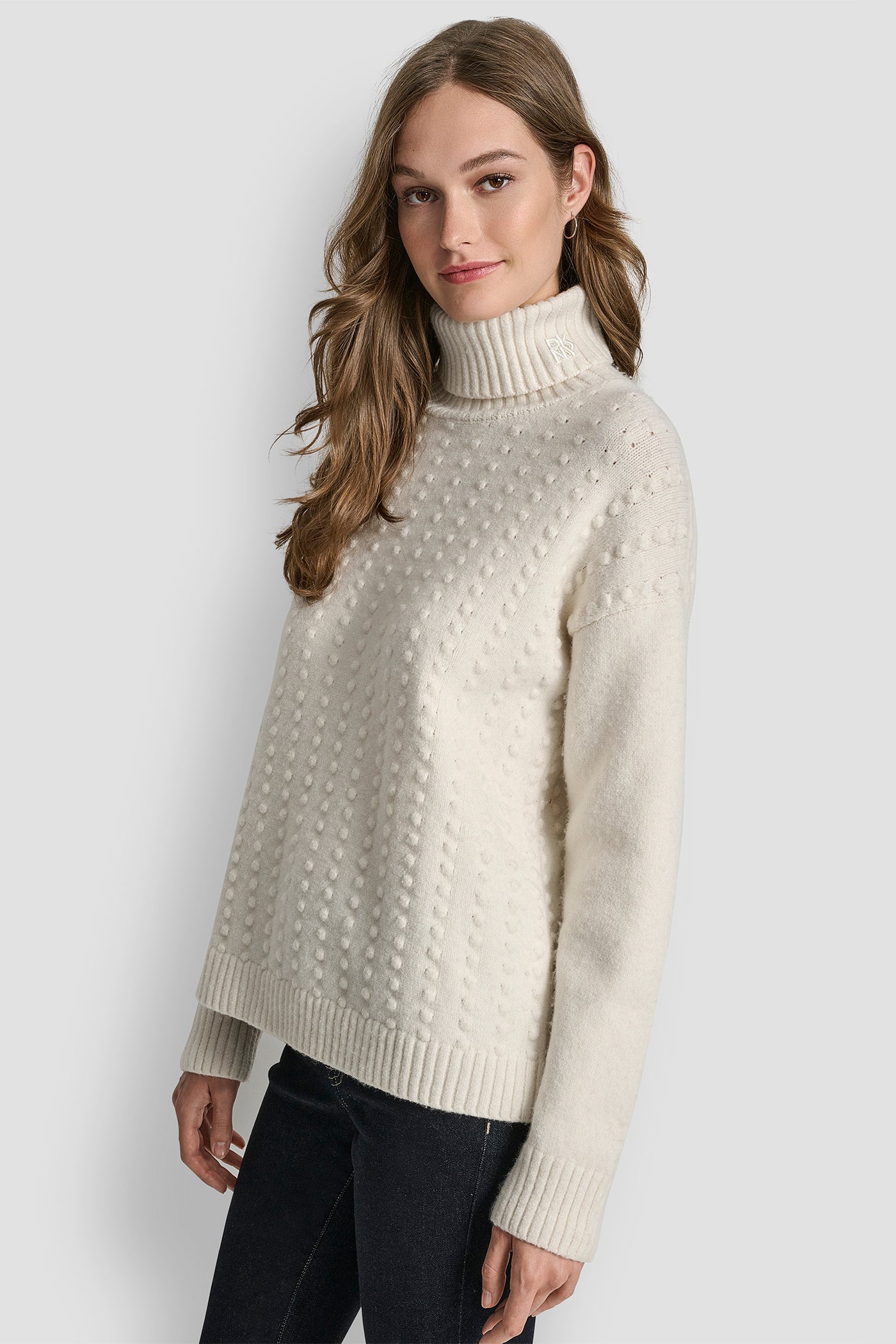 TURTLE NECK BOBBLE STICH SWEATER VIEW 4 | All Products