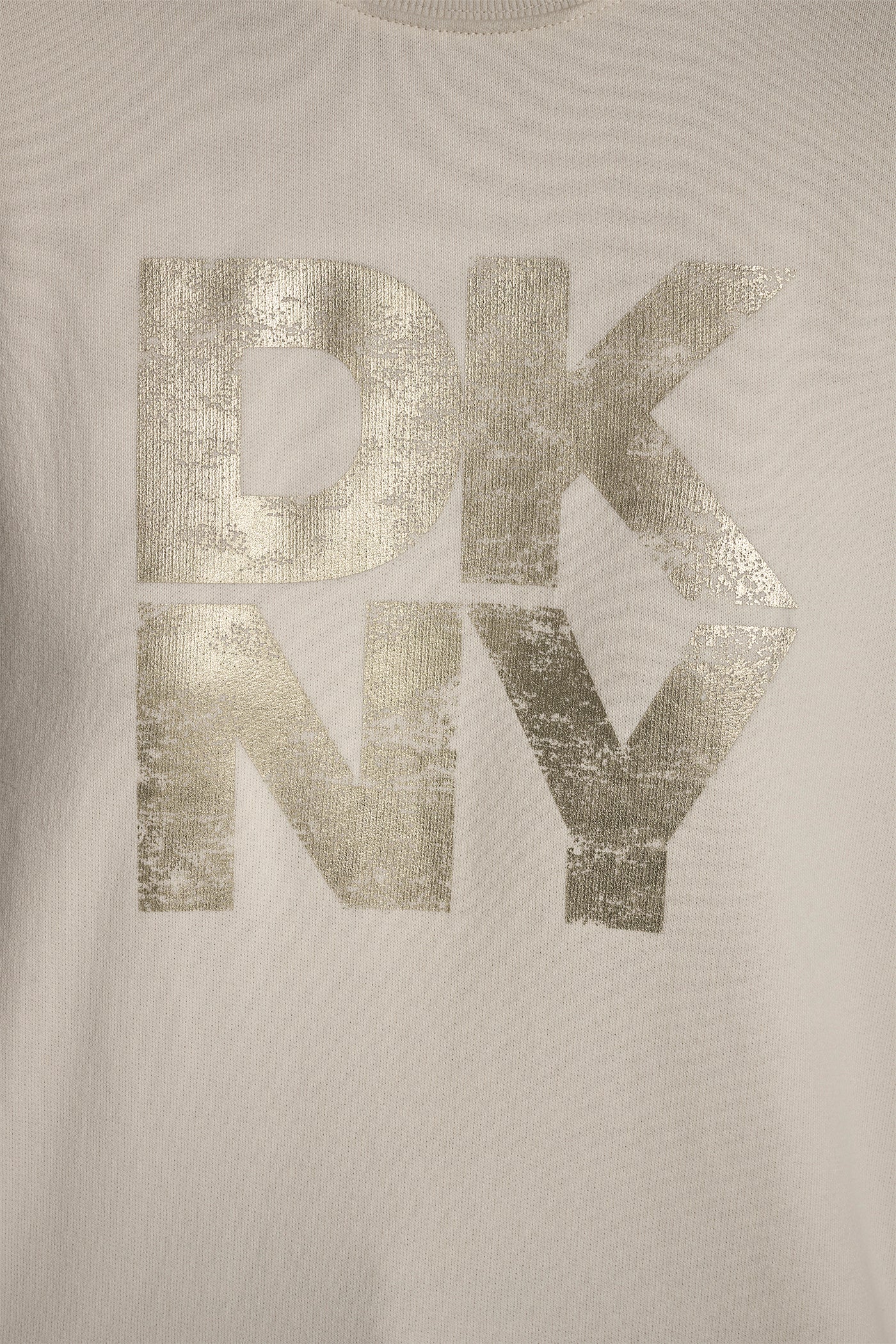 DISTRESSED DKNY FOIL LOGO SWEATSHIRT VIEW 6 | Under $75