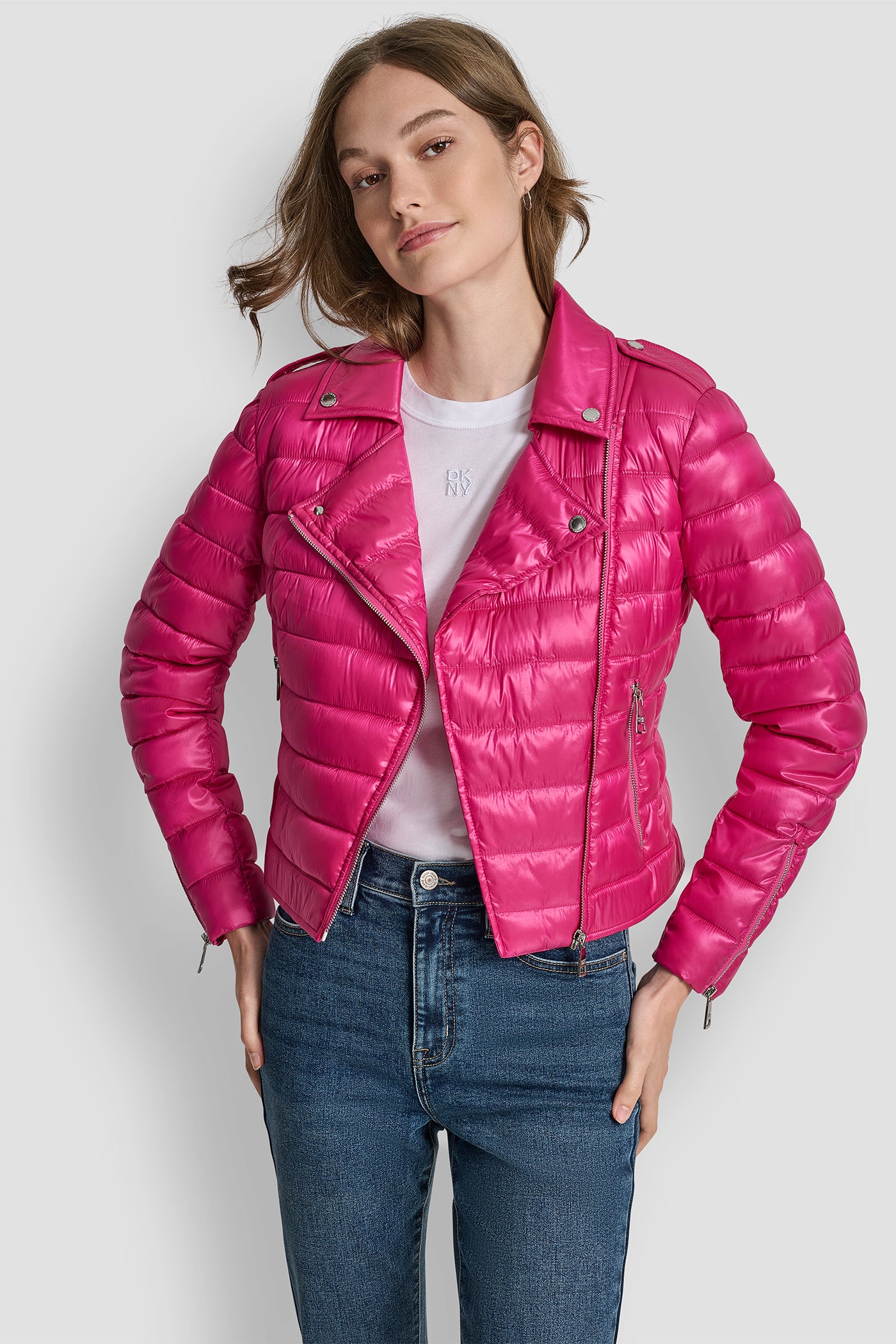 MOTO-STYLE PUFFER JACKET VIEW 4 | WOMENS COATS & JACKETS