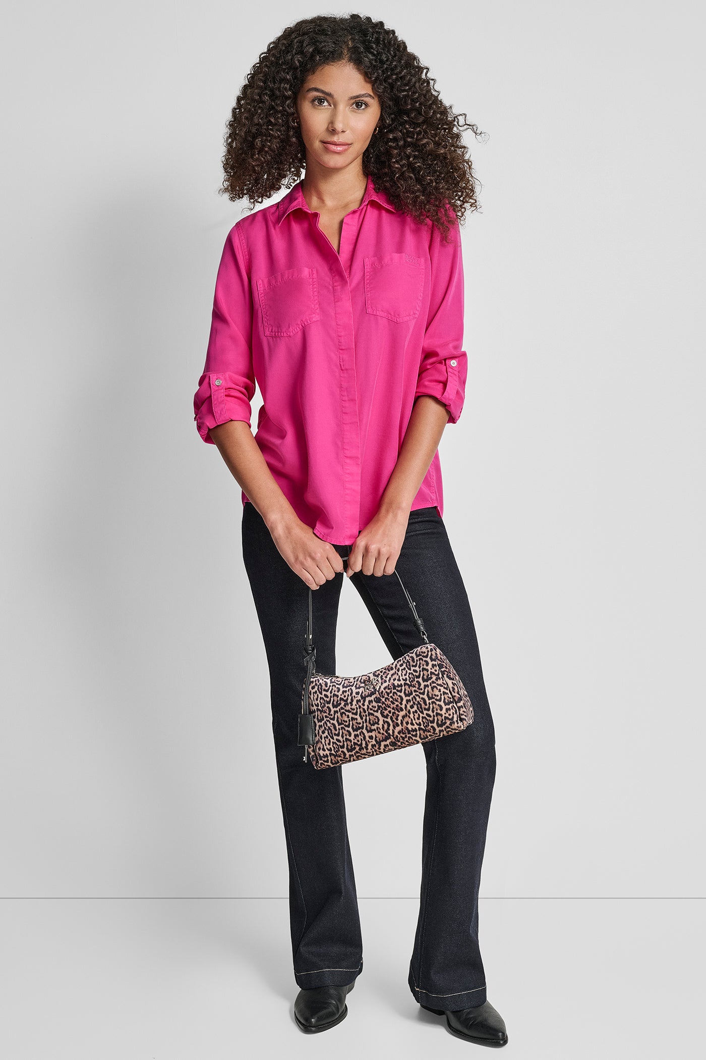 SPLIT BACK BUTTON FRONT WITH ROLL TAB VIEW 7 | WOMEN'S SWEATERS & TOPS