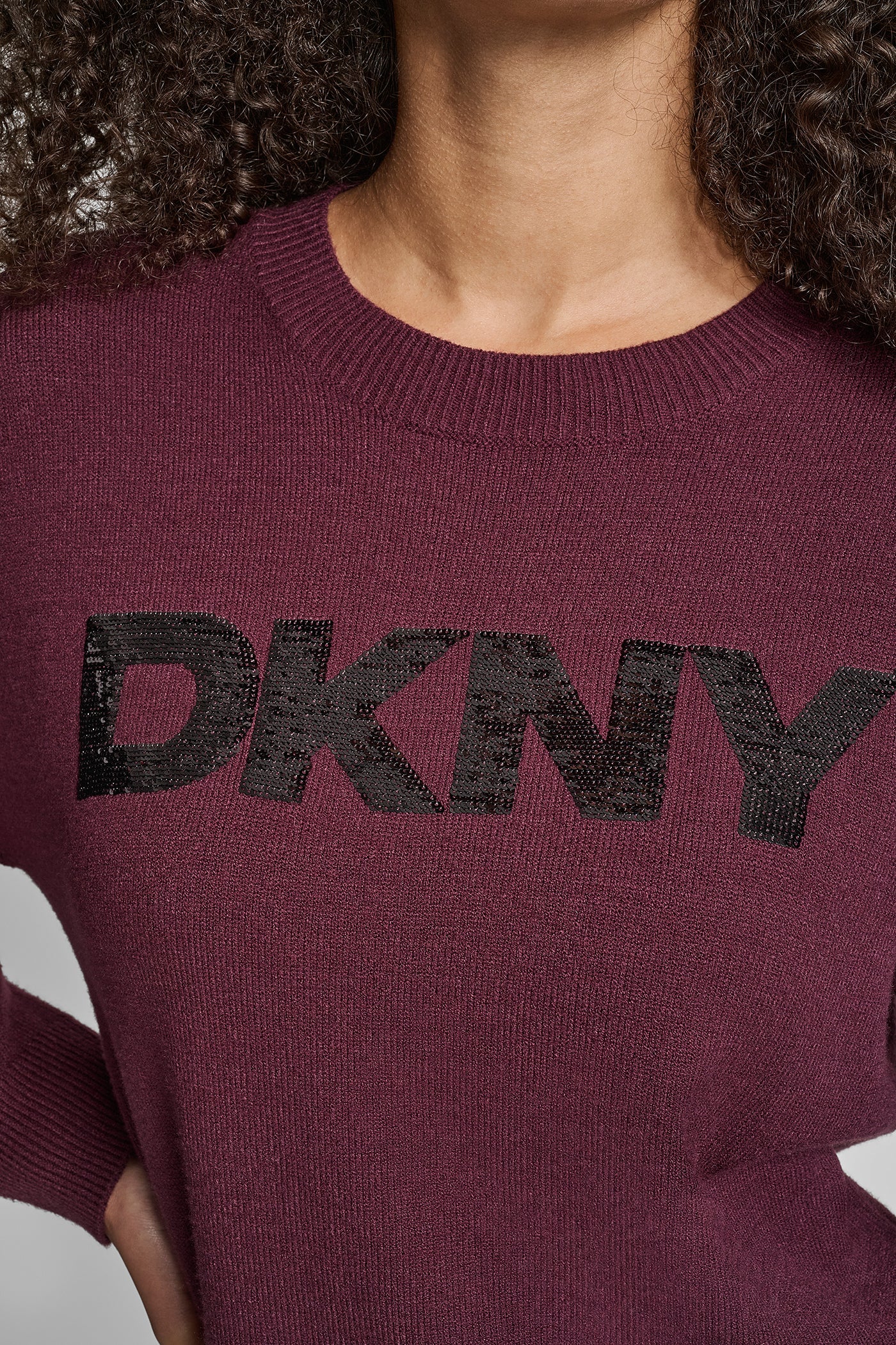 SEQUIN LOGO EMBELLISHED SWEATER VIEW 5 | WOMEN'S SWEATERS & TOPS