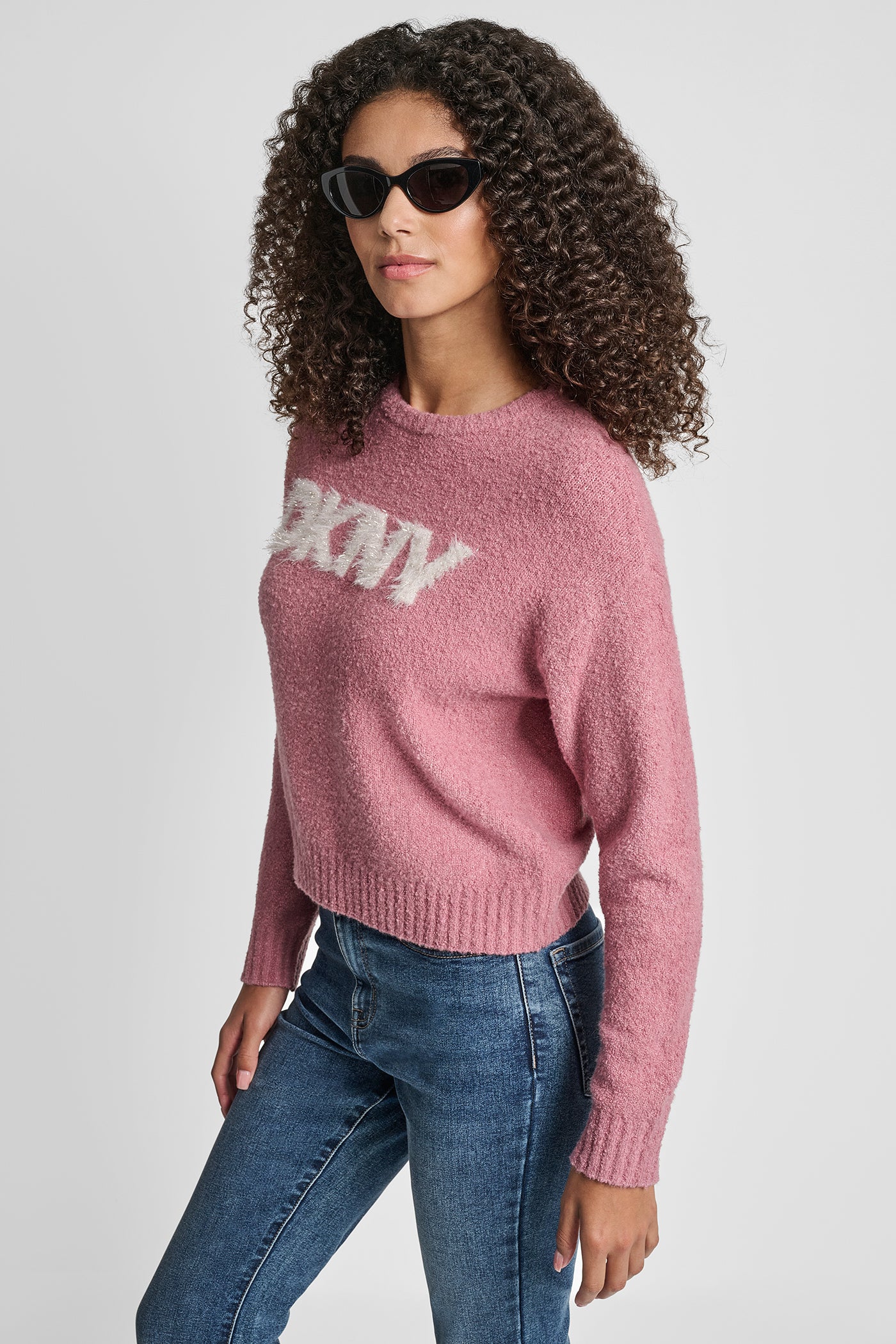 TINSEL LOGO BOUCLE SWEATER VIEW 3 | All Products