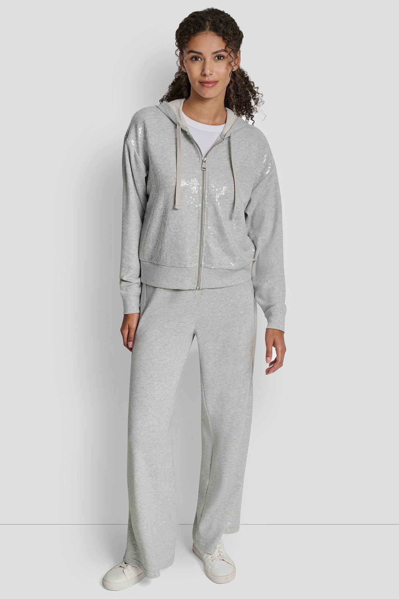 SEQUIN ZIP FRONT HOODIE VIEW 6 | New Arrivals