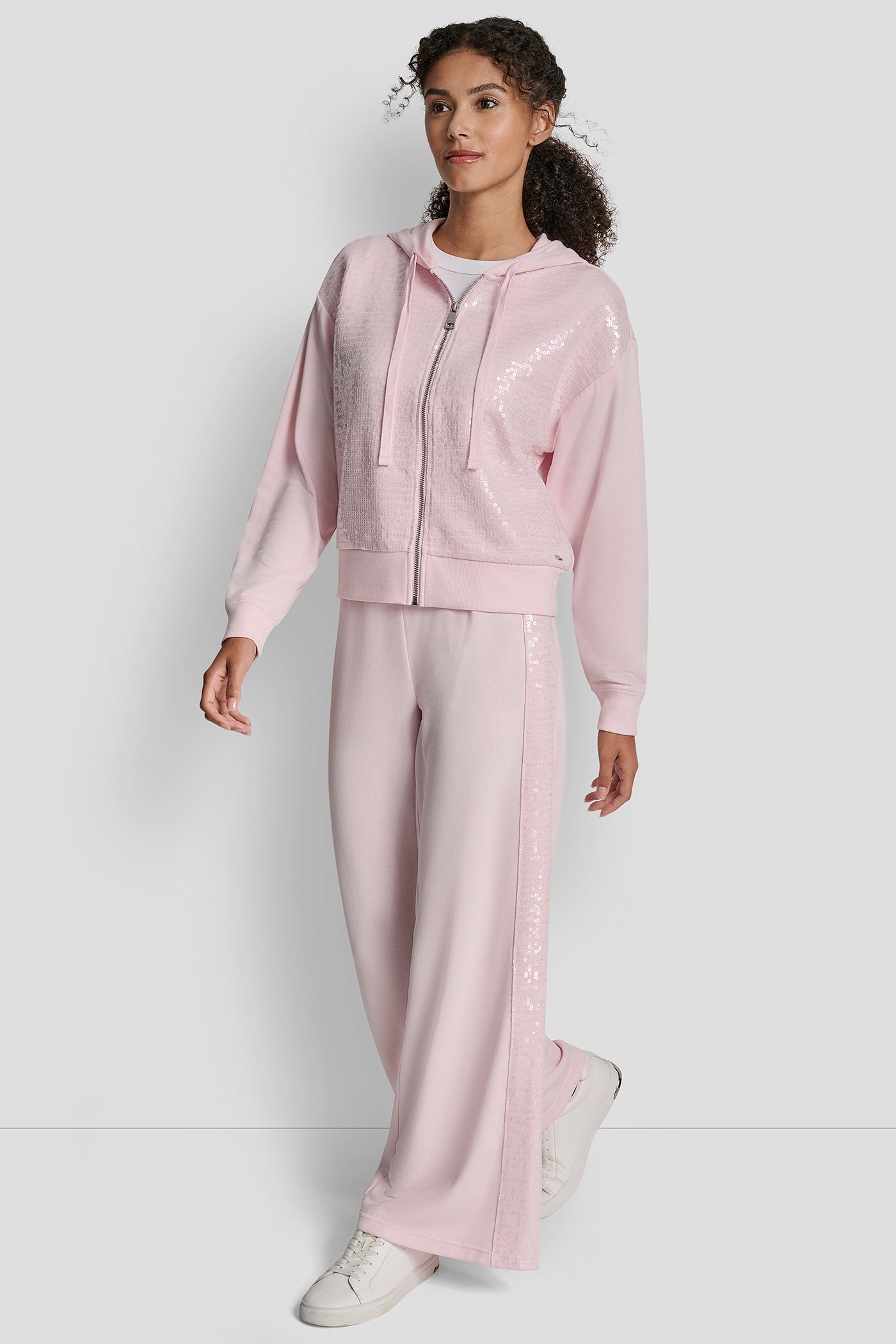 SEQUIN ZIP FRONT HOODIE VIEW 7 | Sweatshirts & Joggers