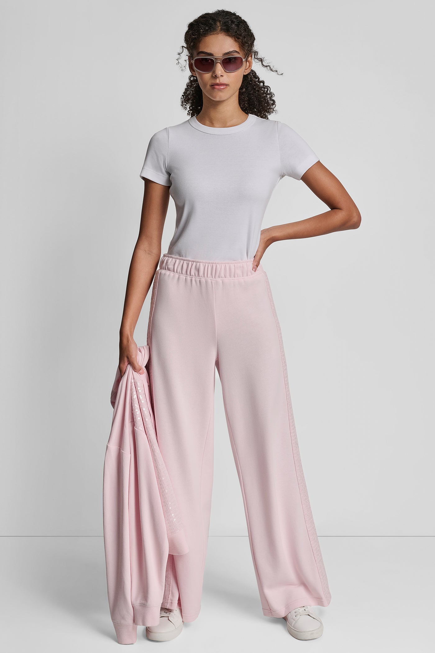 SEQUIN STRIPE WIDE LEG PANT VIEW 4 | SELECT STYLES